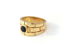 Cartier Maillon Panthere 18 Karat Gold und Saphir Band Ring:: um 1990er Jahre