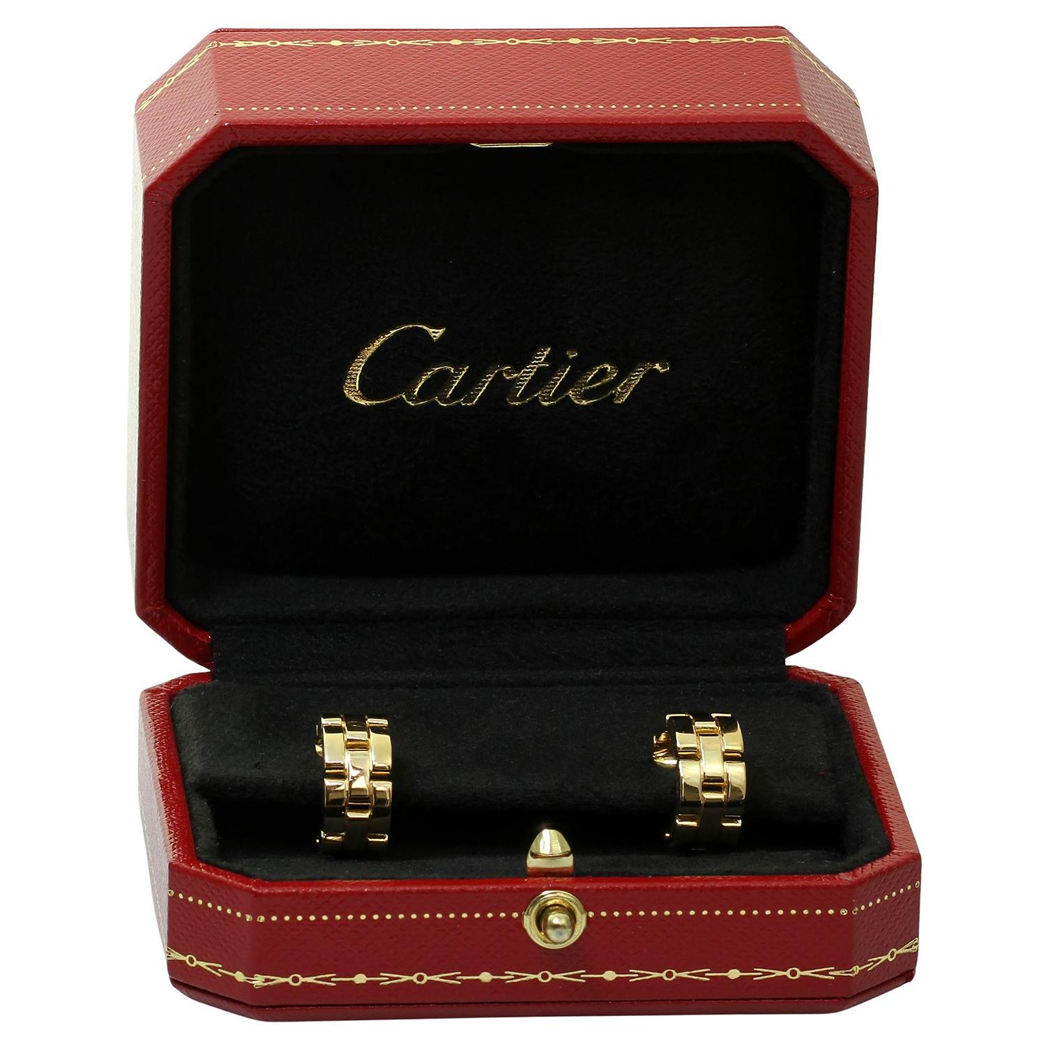 Cartier Maillon Panthere 18k Yellow Gold Wrap Earrings In Excellent Condition In New York, NY