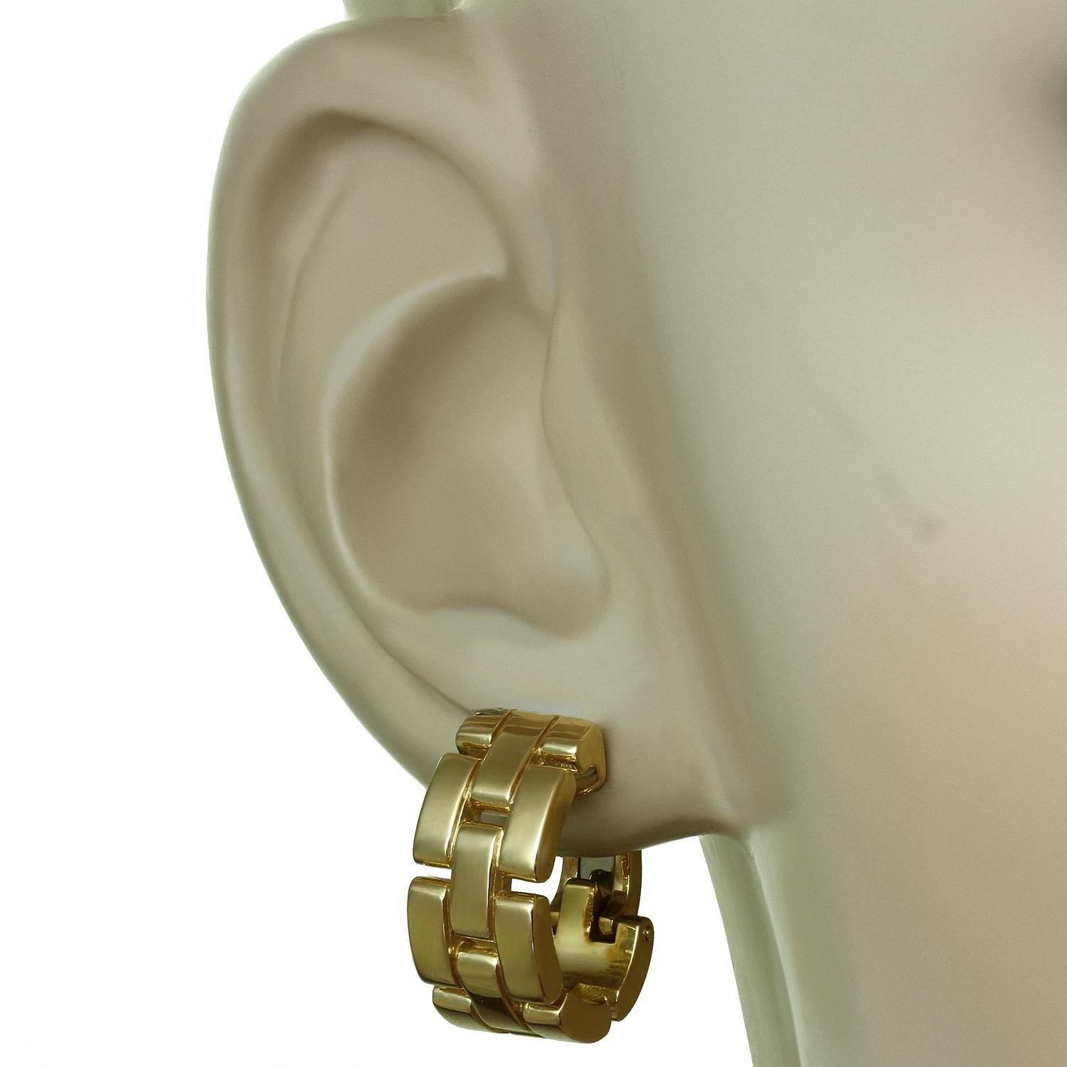 Women's Cartier Maillon Panthere 18k Yellow Gold Wrap Earrings