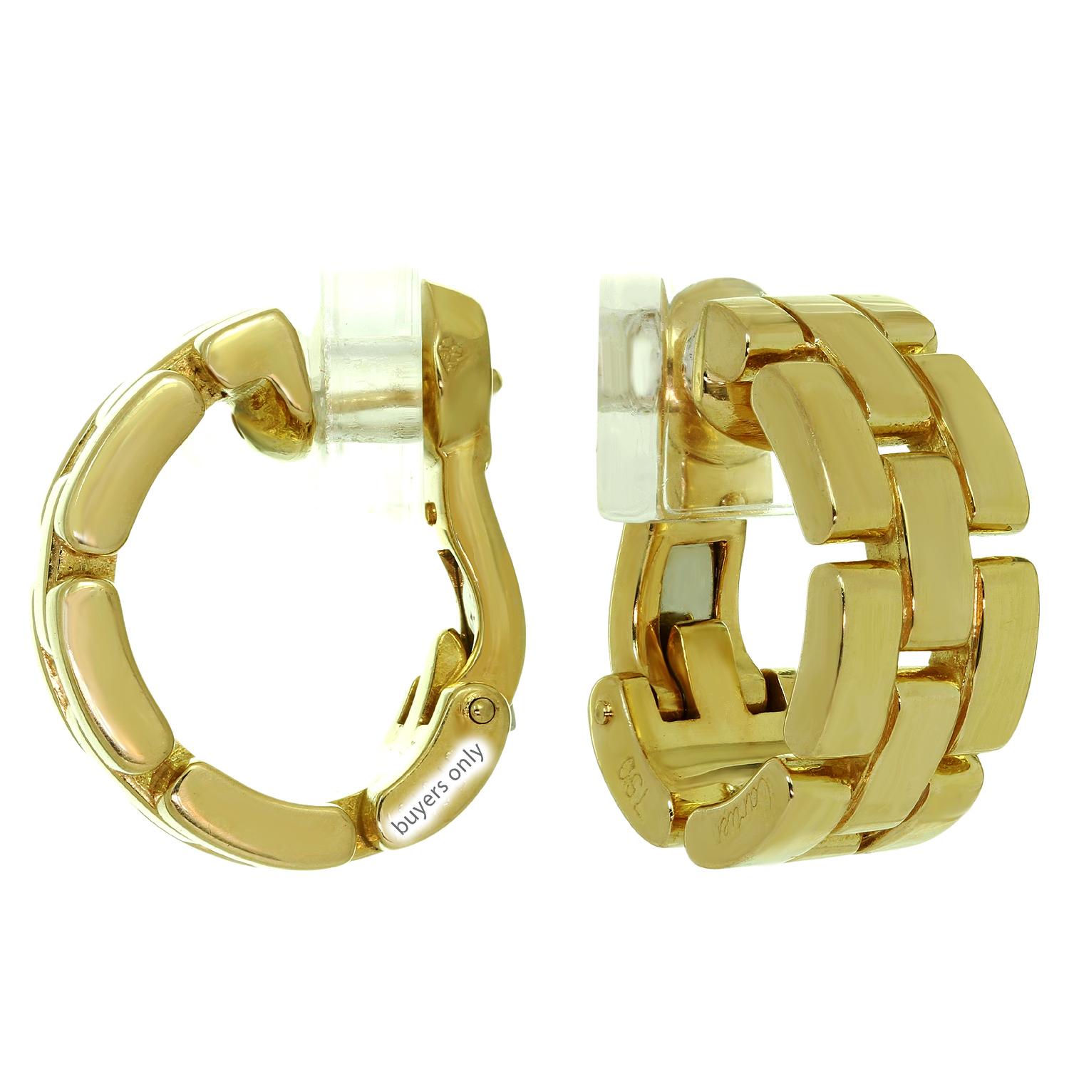 Cartier Maillon Panthere 18k Yellow Gold Wrap Earrings 1