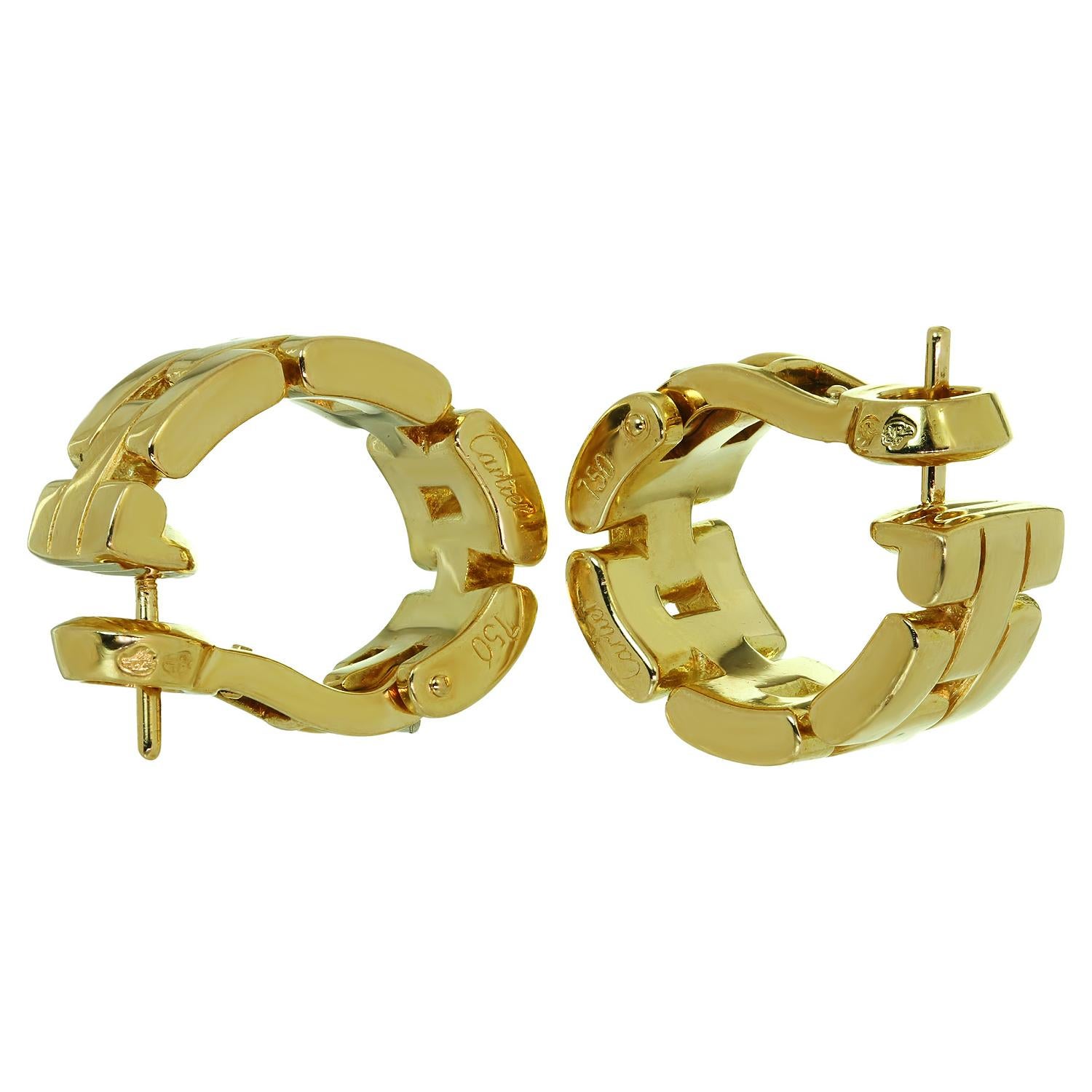 Cartier Maillon Panthere 18k Yellow Gold Wrap Earrings 2