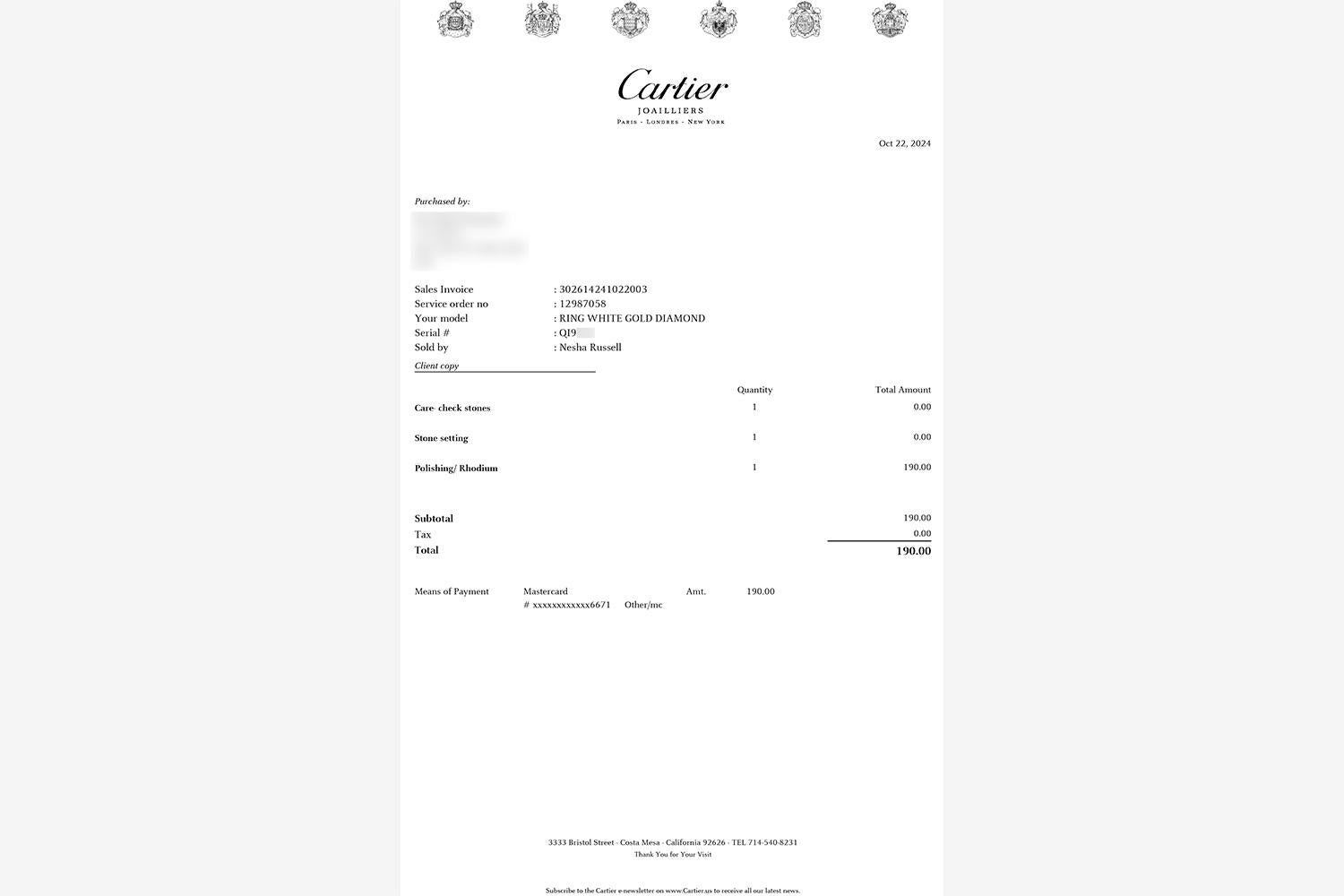Cartier Maillon Panthere 3 Row Diamond Band Ring 18k Pouch & Service Papers 2