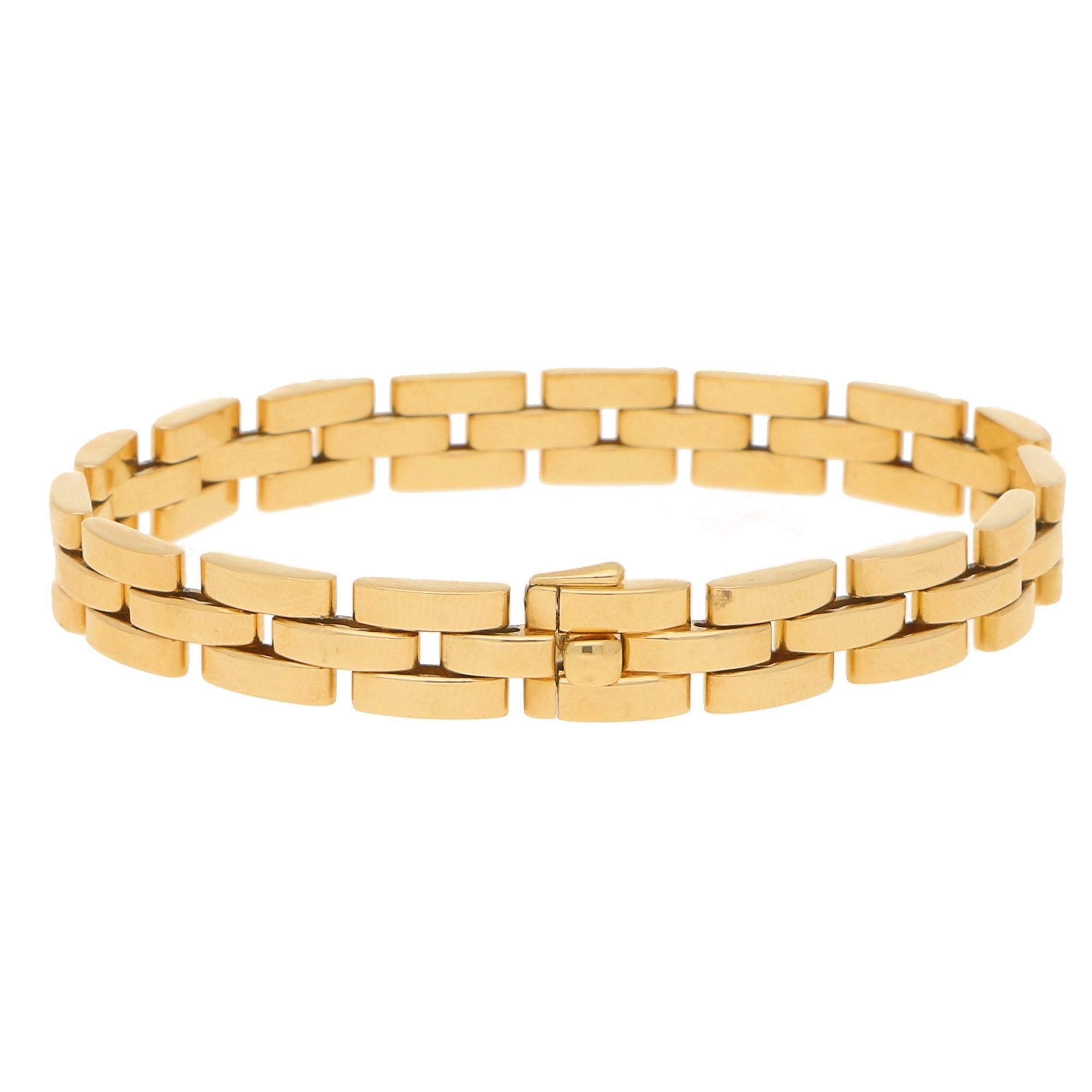 Modern Cartier Maillon Panthere Bracelet in Yellow Gold