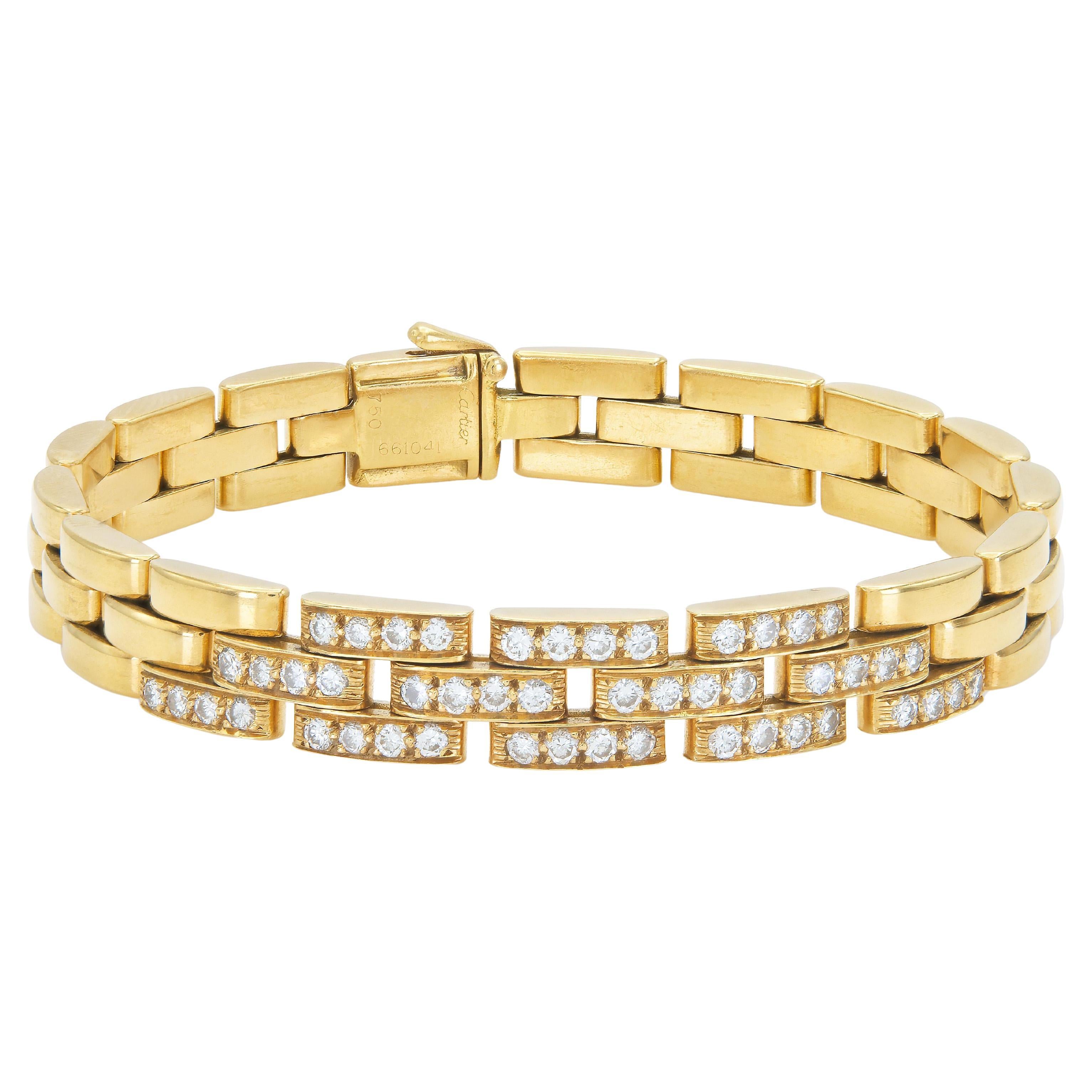 Cartier Maillon Panthere Bracelet with Diamond Links