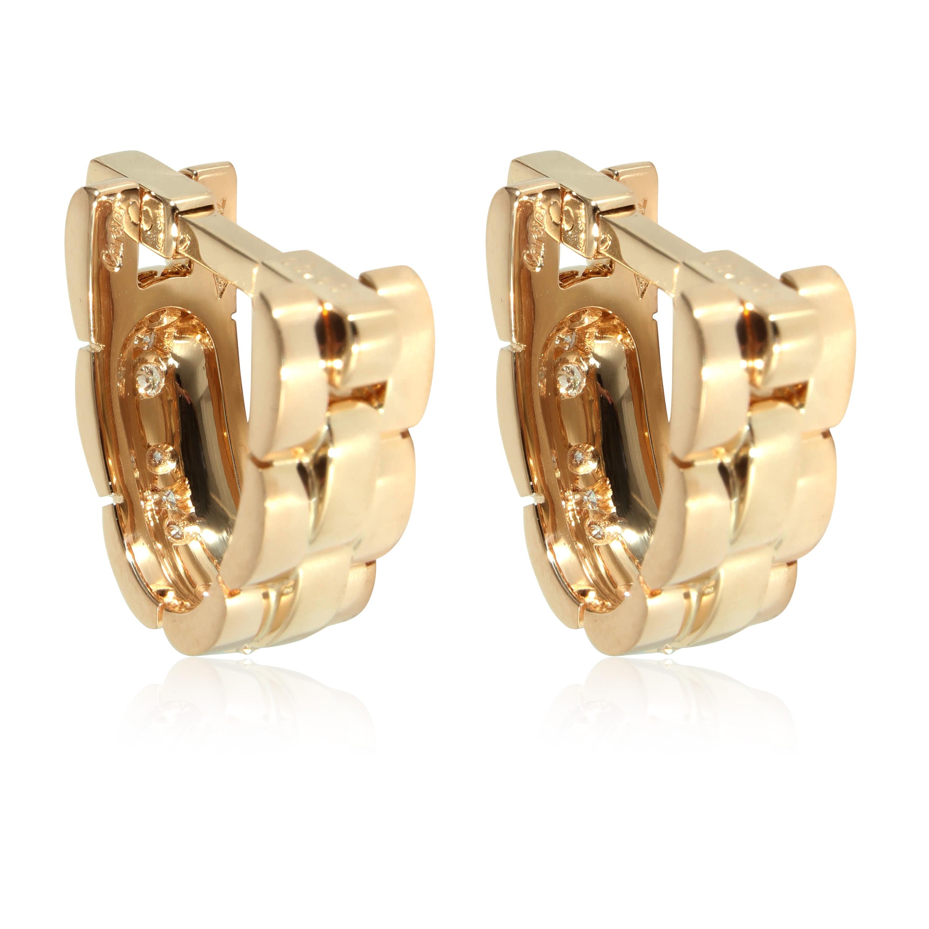 Women's or Men's Cartier Maillon Panthere Cufflinks in 18K Yellow Gold 0.35 CTW