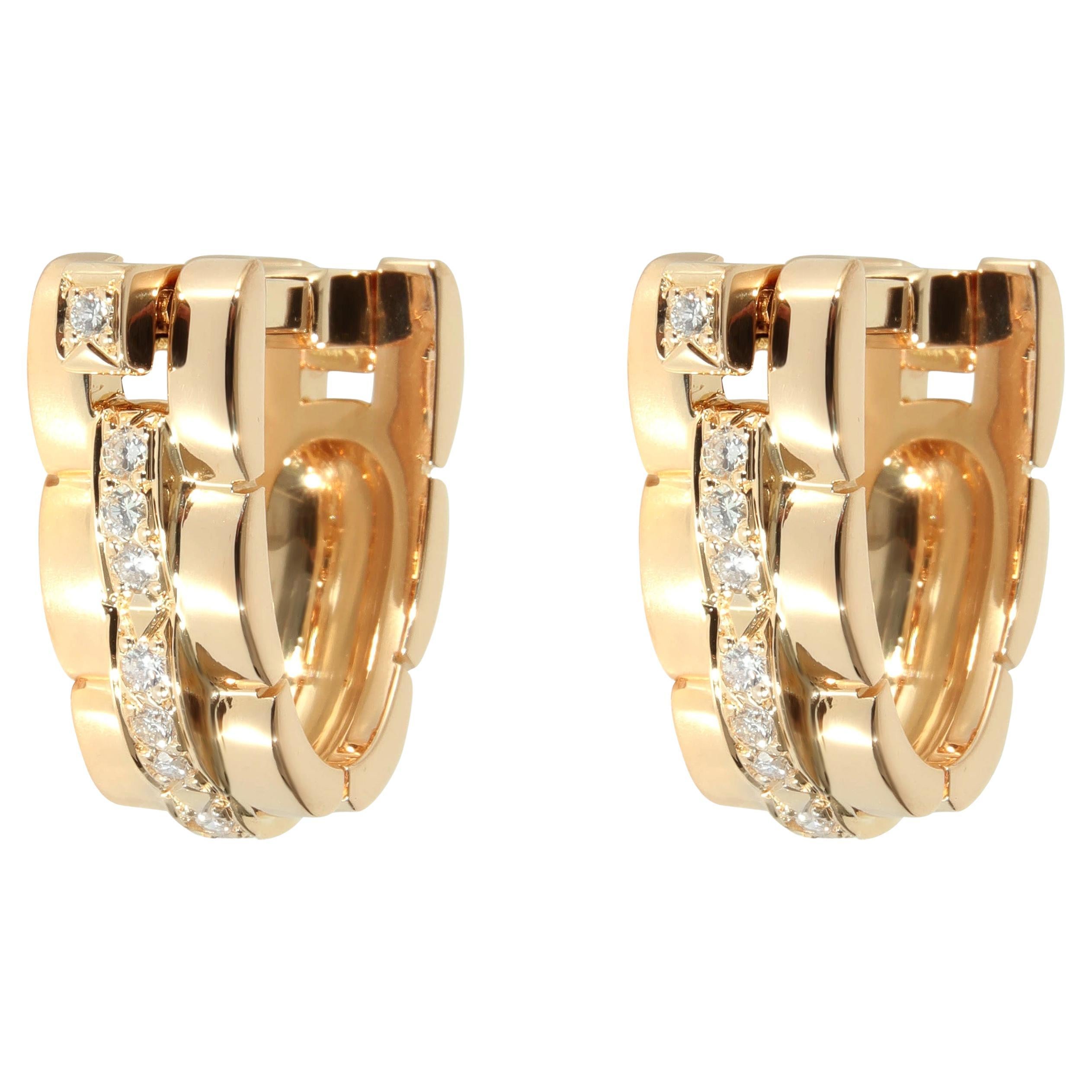 Cartier Maillon Panthere Cufflinks in 18K Yellow Gold 0.35 CTW
