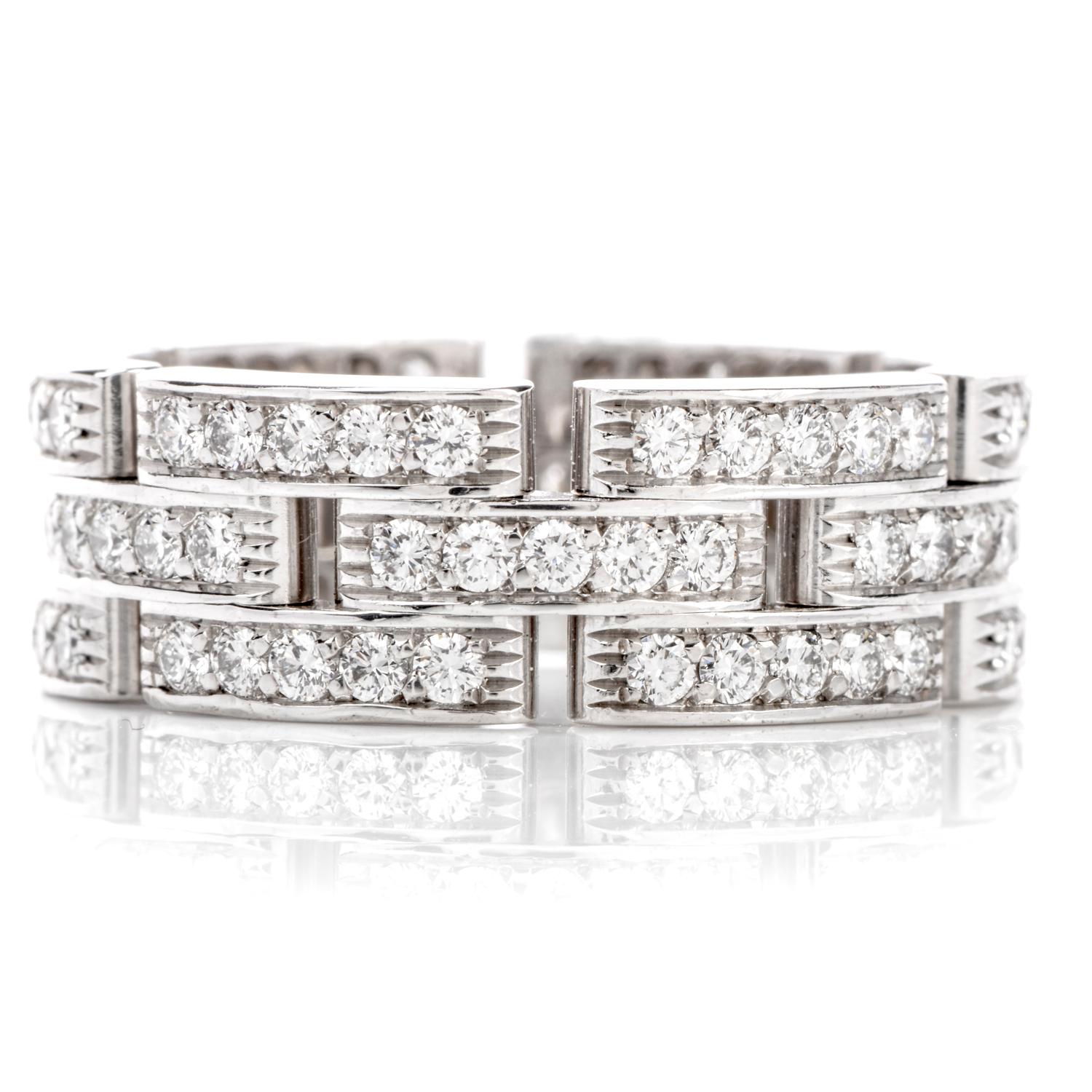 A bit of Cartier for a lifetime!

Enjoy a lifetime of wear with this 8mm wide

Cartier diamond wedding band ring from 