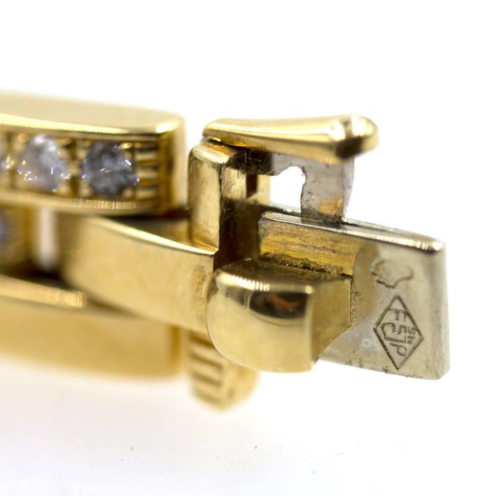 Cartier Maillon Panthere Diamond 18 Karat Yellow Gold Link Bracelet 1