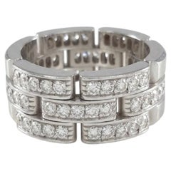 Anello Cartier Maillon Panthère con diamanti, in oro bianco 18 carati