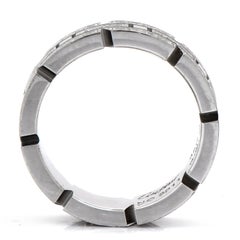 Cartier Maillon Panthere Diamond 18k White Gold Ladies Band Ring