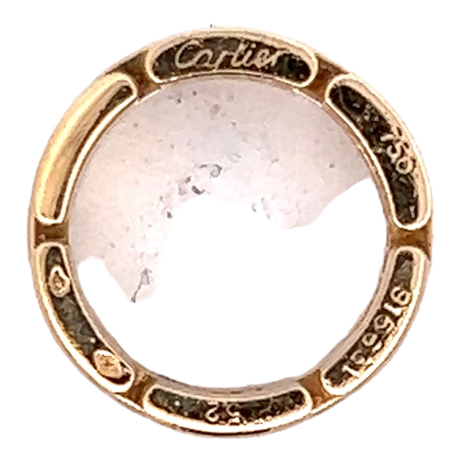 Cartier Maillon Panthére Diamond 18KYG Three Row Band Ring (bague à trois rangs) Pour femmes en vente