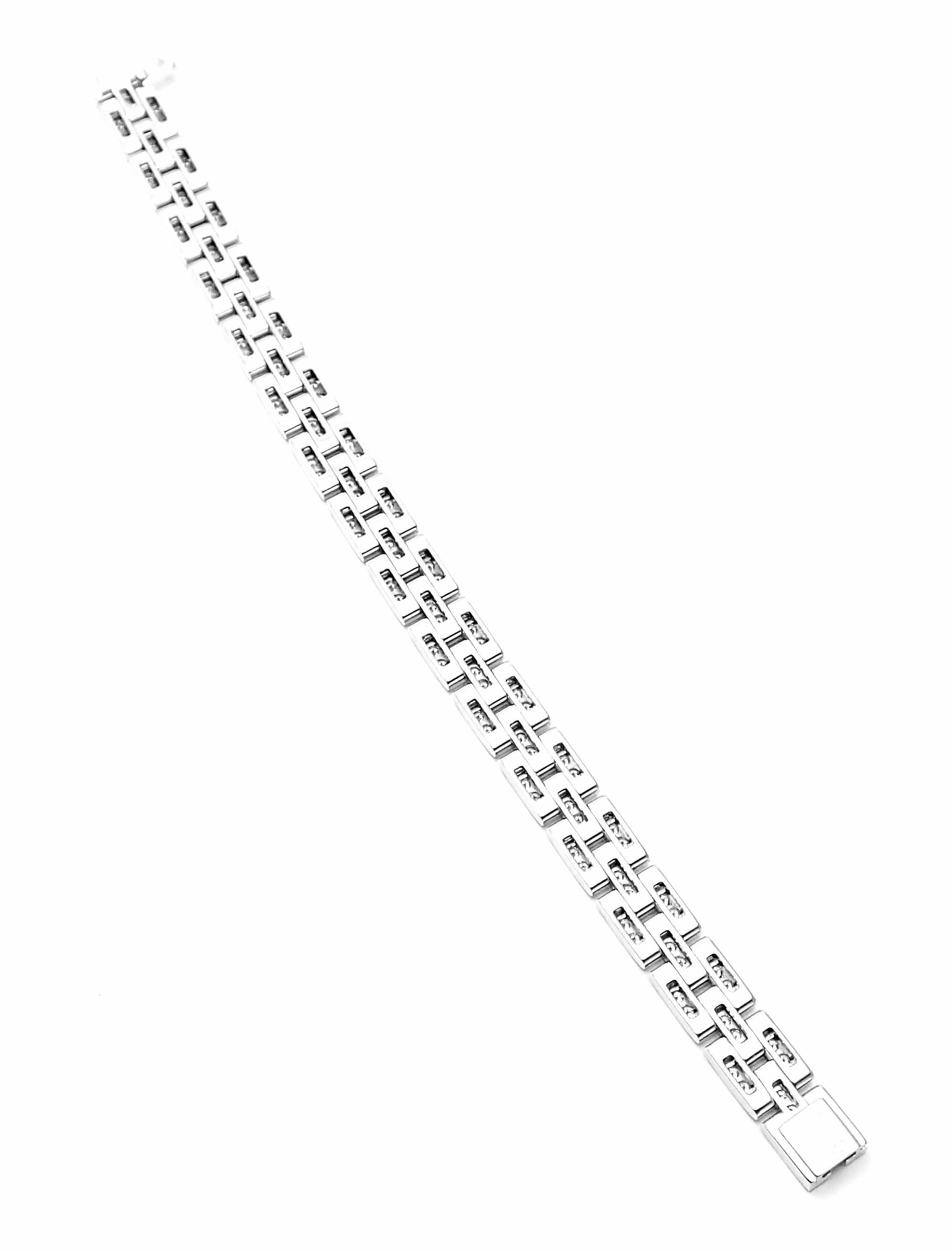 Cartier Maillon Panthere Diamond 3-Row White Gold Bracelet 3