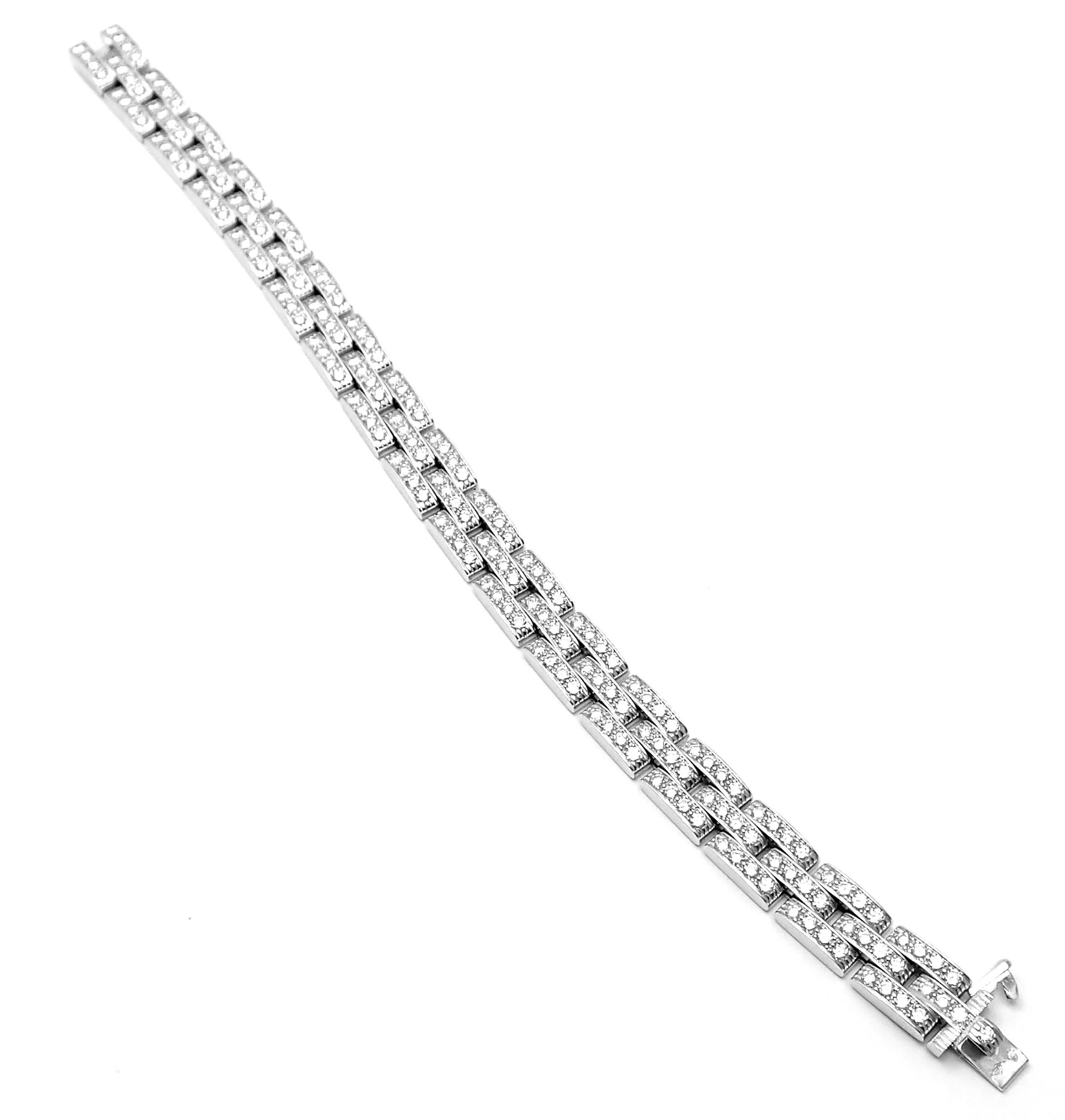 Cartier Maillon Panthere Diamond 3-Row White Gold Bracelet 2