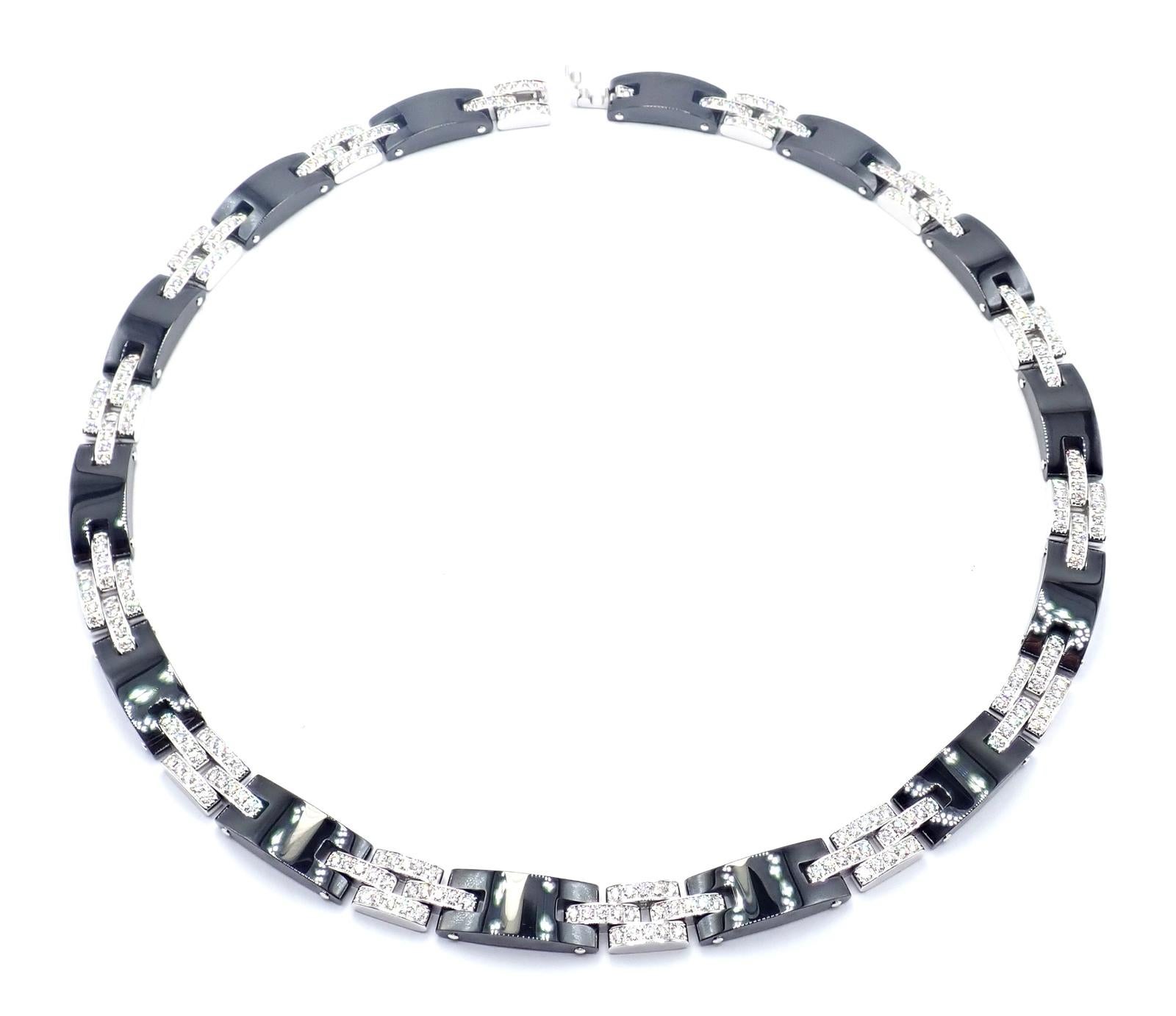 Femenino o masculino Collar Cartier Maillon Panthere Diamante Cerámica Oro Blanco Link en venta