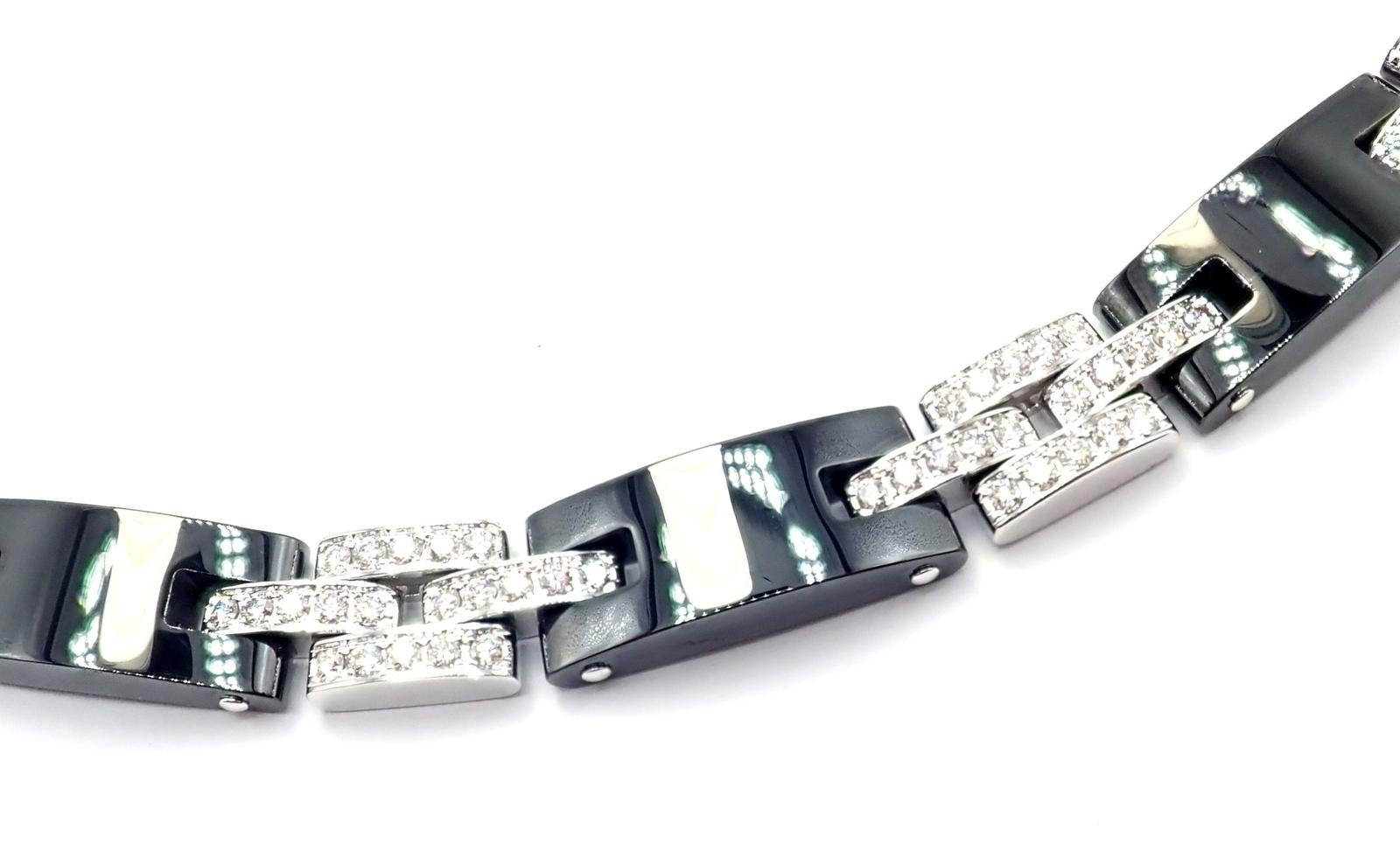 Collar Cartier Maillon Panthere Diamante Cerámica Oro Blanco Link en venta 1