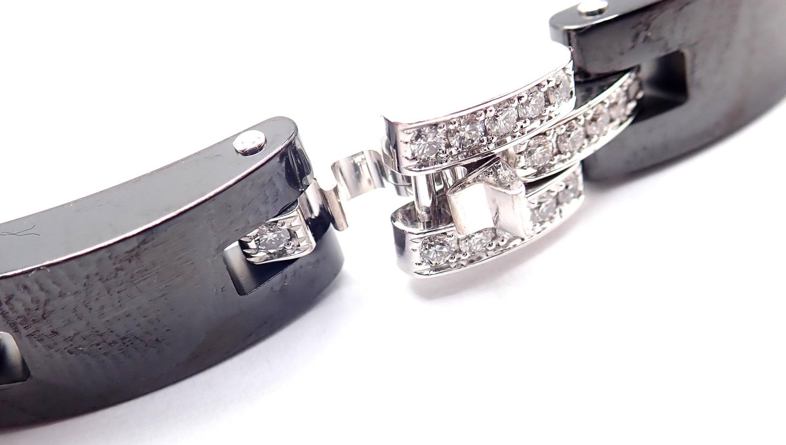 Collar Cartier Maillon Panthere Diamante Cerámica Oro Blanco Link en venta 2
