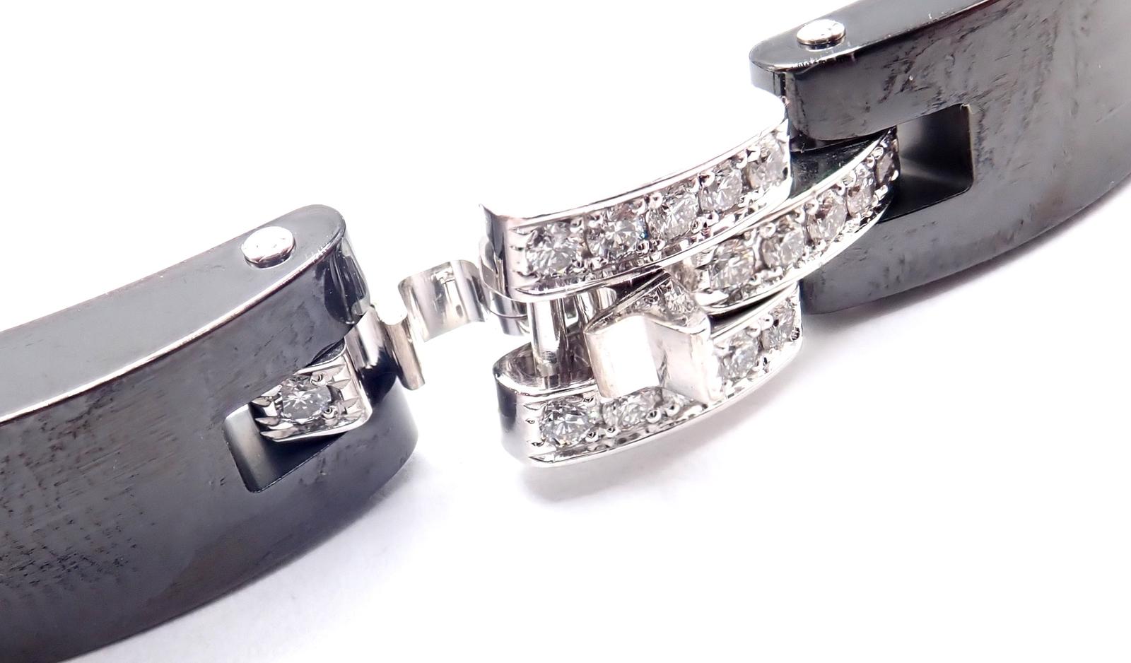 Collar Cartier Maillon Panthere Diamante Cerámica Oro Blanco Link en venta 3