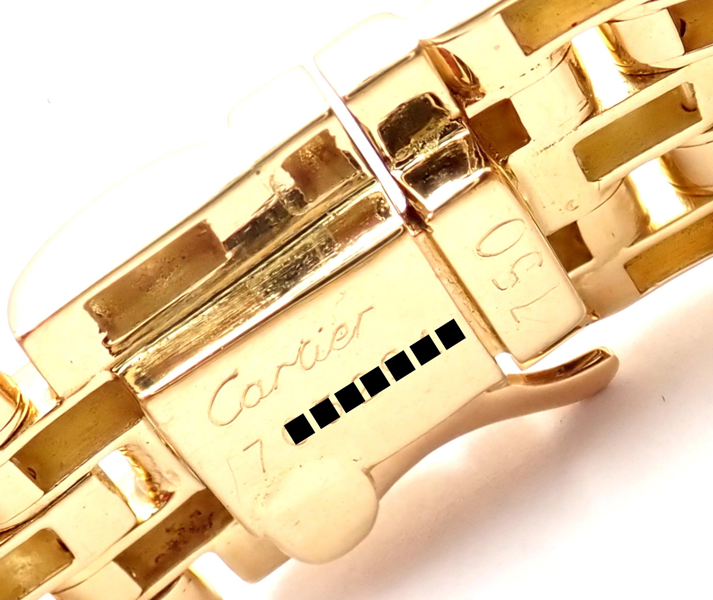 Cartier Maillon Panthere Diamond Five-Row Link Gold Bracelet 3