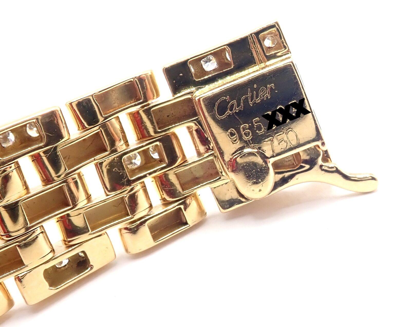 Cartier Maillon Panthere Diamond Five-Row Link Gold Bracelet 6