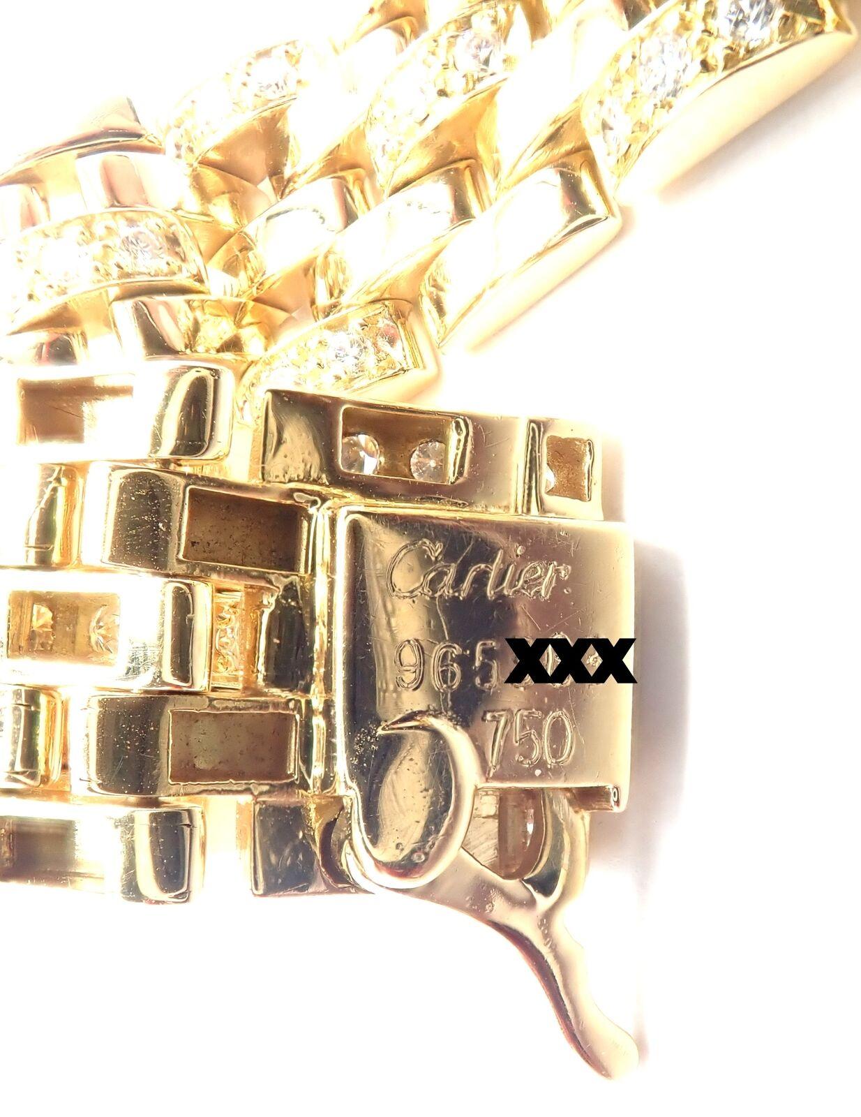 Cartier Maillon Panthere Diamond Five-Row Link Gold Bracelet 8