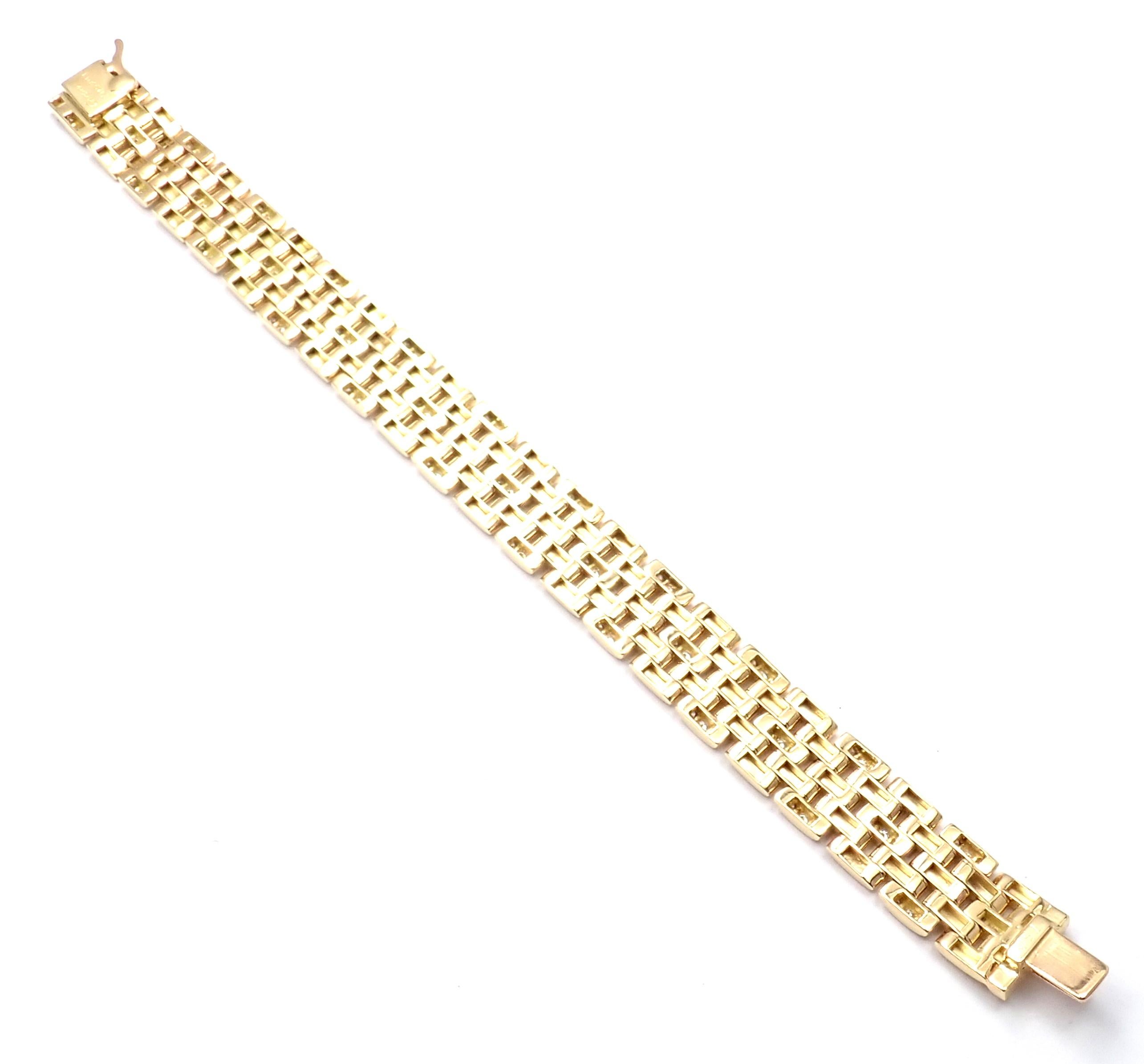 Cartier Bracelet maillon panthère en or à cinq rangées de diamants 1