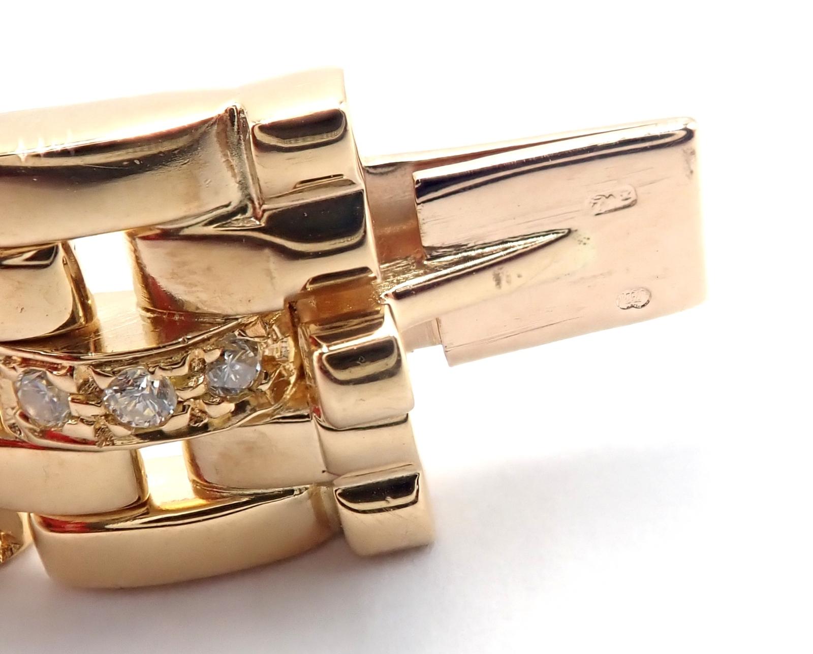 Cartier Bracelet maillon panthère en or à cinq rangées de diamants en vente 1