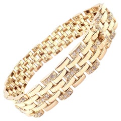 Cartier Maillon Panthere Diamant Fünf-Reihen-Glied Goldarmband
