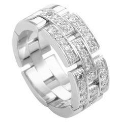 Cartier Maillon Panthere Diamond Gold Band Ring