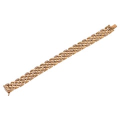 Cartier Maillon Panthere Diamond Gold Bracelet