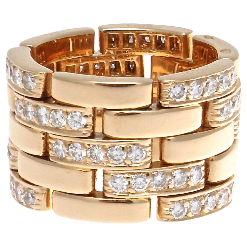 Cartier Maillon Panthere Diamond Gold Ring