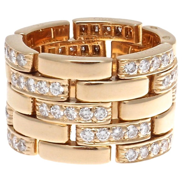 Cartier Maillon Panthere Diamond Gold Ring For Sale at 1stDibs ...