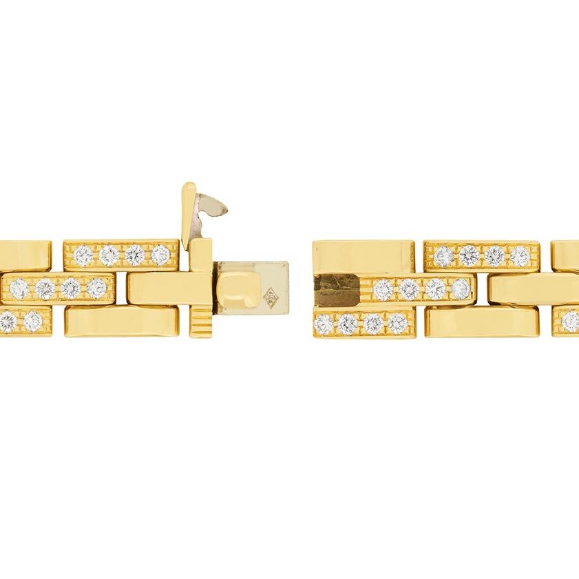 Modern Cartier ‘Maillon Panthere’ Diamond Link Bracelet