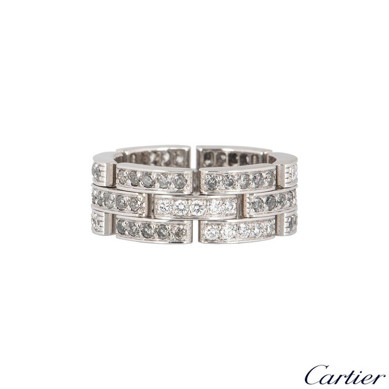 Cartier Maillon Panthere Diamond Links and Chain Ring 1.53 Carat at ...