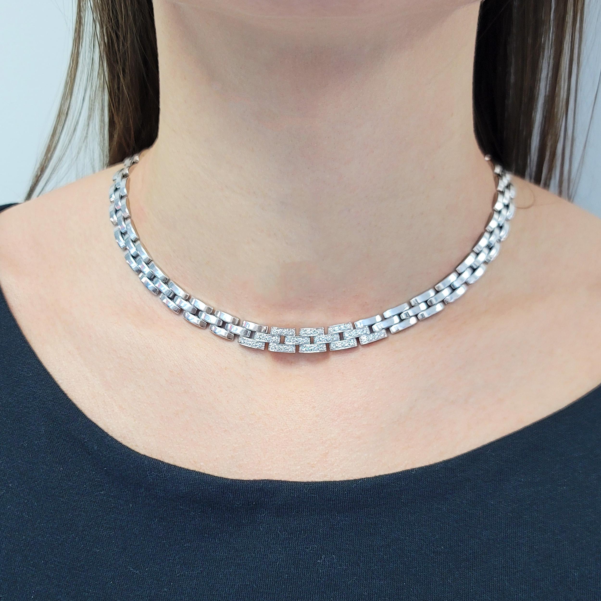Artiste Cartier Collier Maillon Panthère en diamants en vente