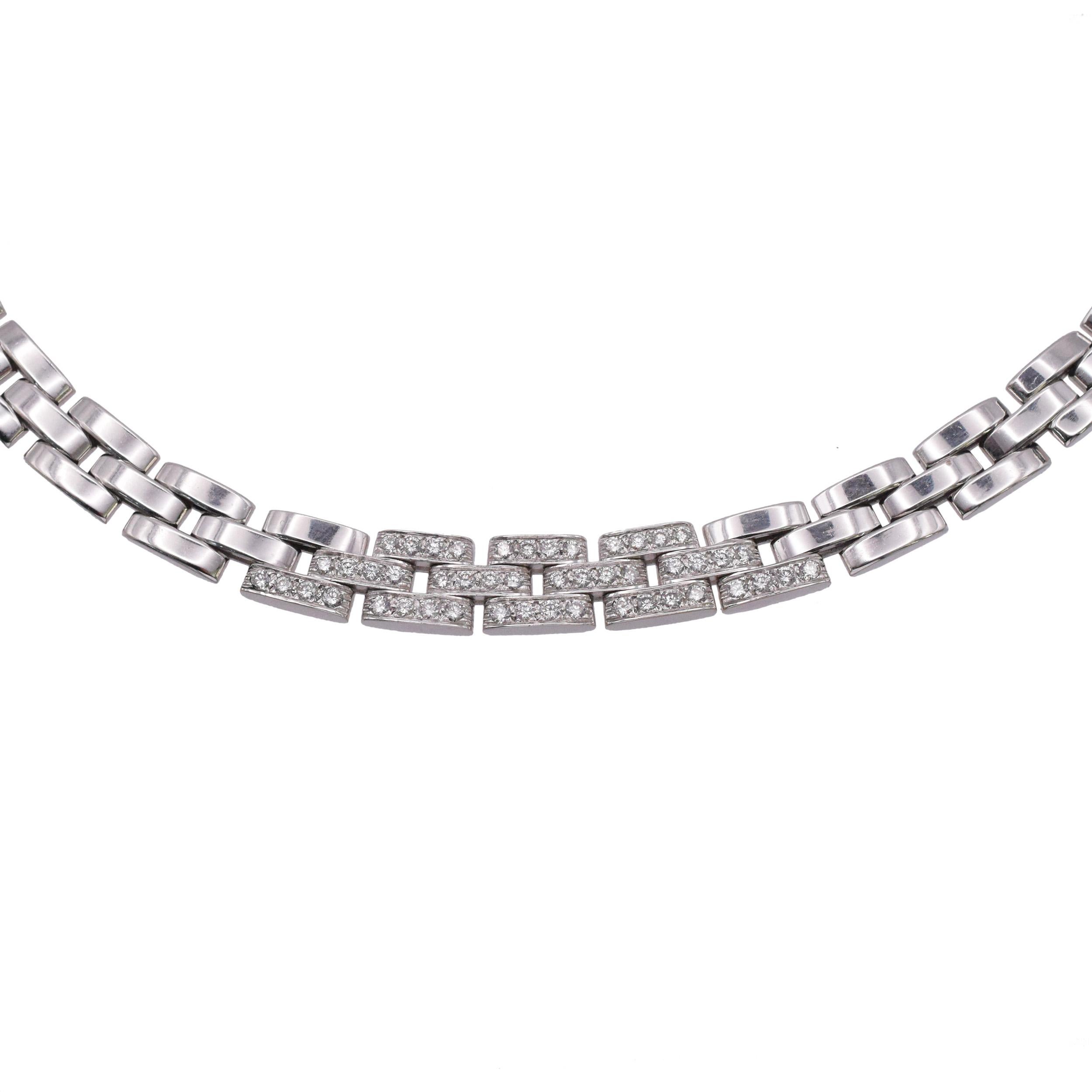 Cartier Collier Maillon Panthère en diamants en vente 3