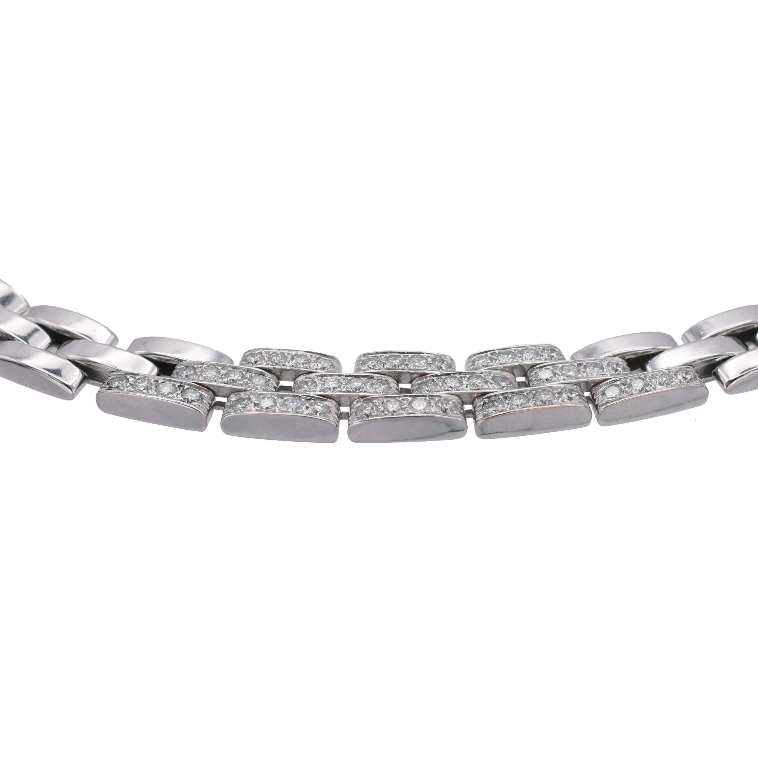 Cartier Collier Maillon Panthère en diamants en vente 4