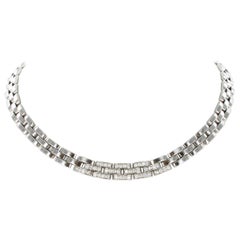 Cartier Maillon Panthère Diamond Necklace in 18 Karat White Gold