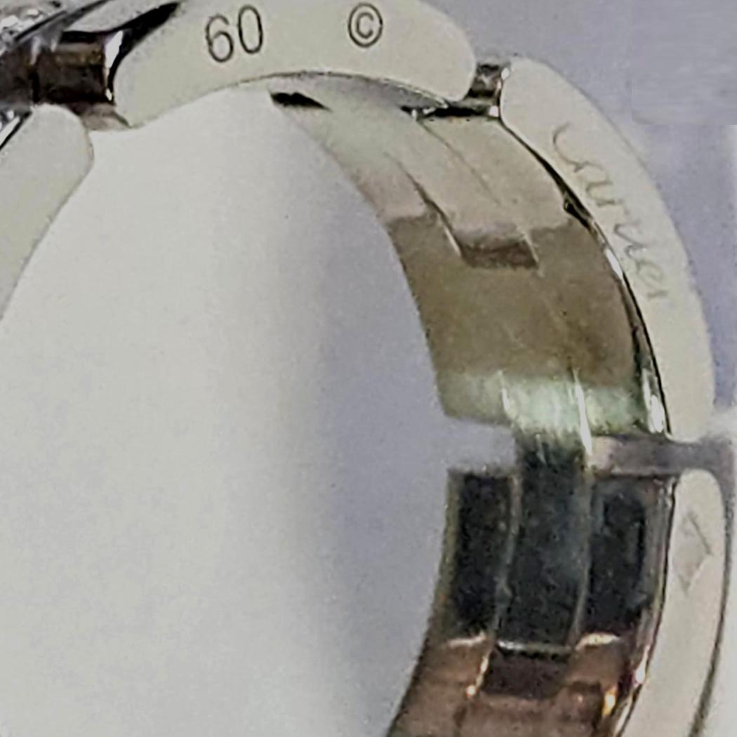 Cartier Maillon Panthère Diamond Ring in 18k White Gold, 0.85ct, Size 8.5, 14.3g In condizioni ottime in vendita a North Miami, FL