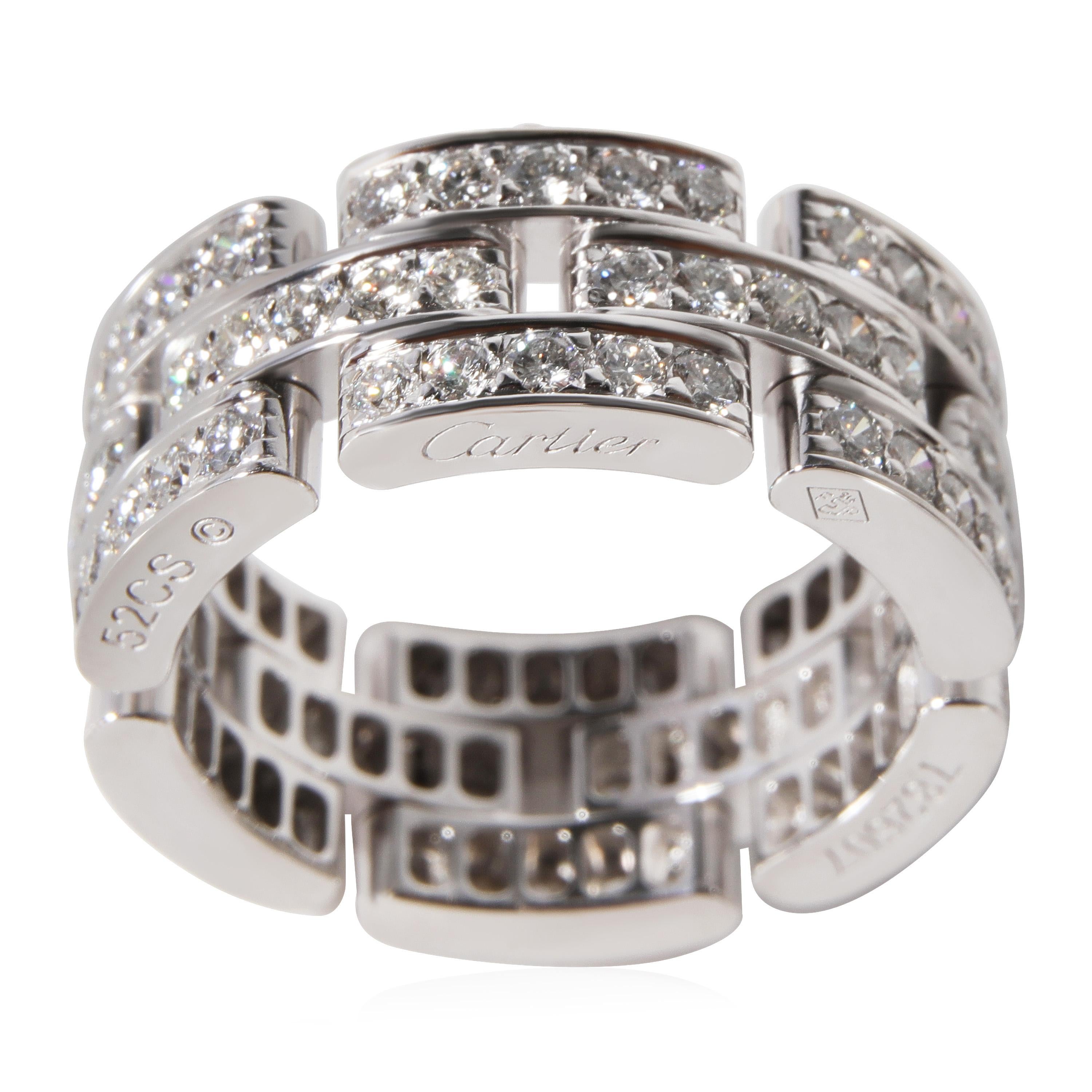Cartier Maillon Panthere Diamond Ring in 18KT White Gold 1.37 CTW

PRIMARY DETAILS
SKU: 118723
Listing Title: Cartier Maillon Panthere Diamond Ring in 18KT White Gold 1.37 CTW
Condition Description: Retails for 15900 USD. In excellent condition and