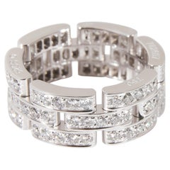 Cartier Maillon Panthere Diamond Ring in 18KT White Gold 1.37 CTW
