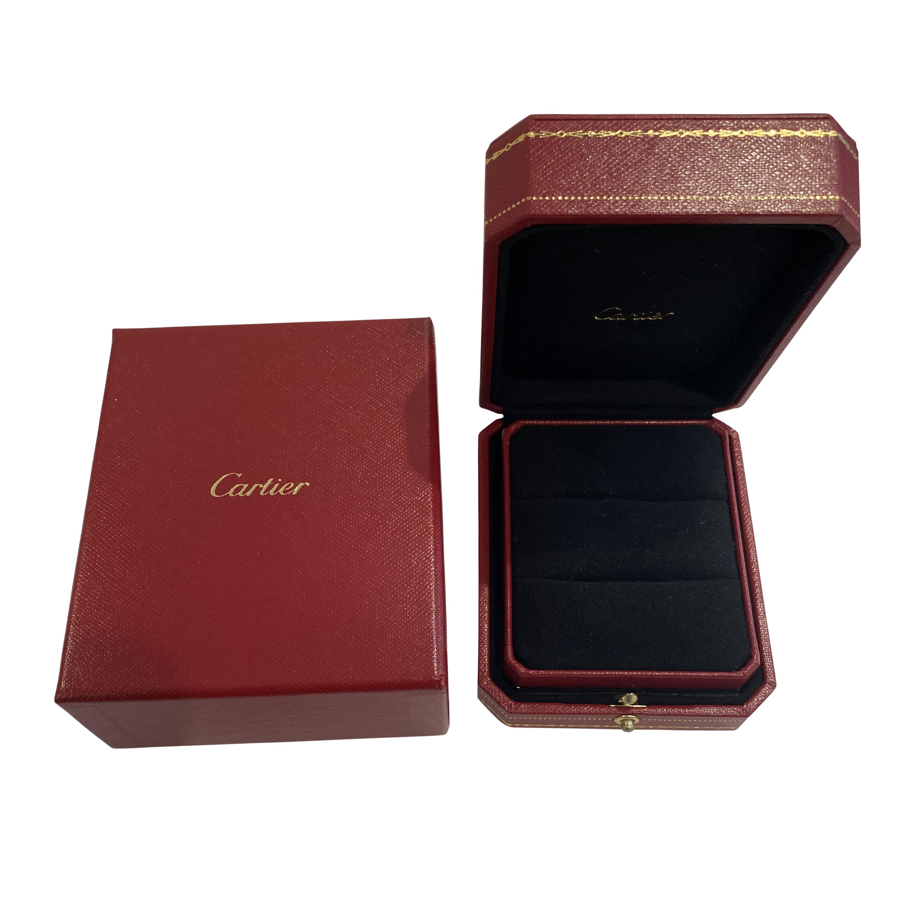 Cartier: 18 Karat Weißgold Ehering mit 0,15 Karat Diamant von Maillon Panthere im Angebot 1