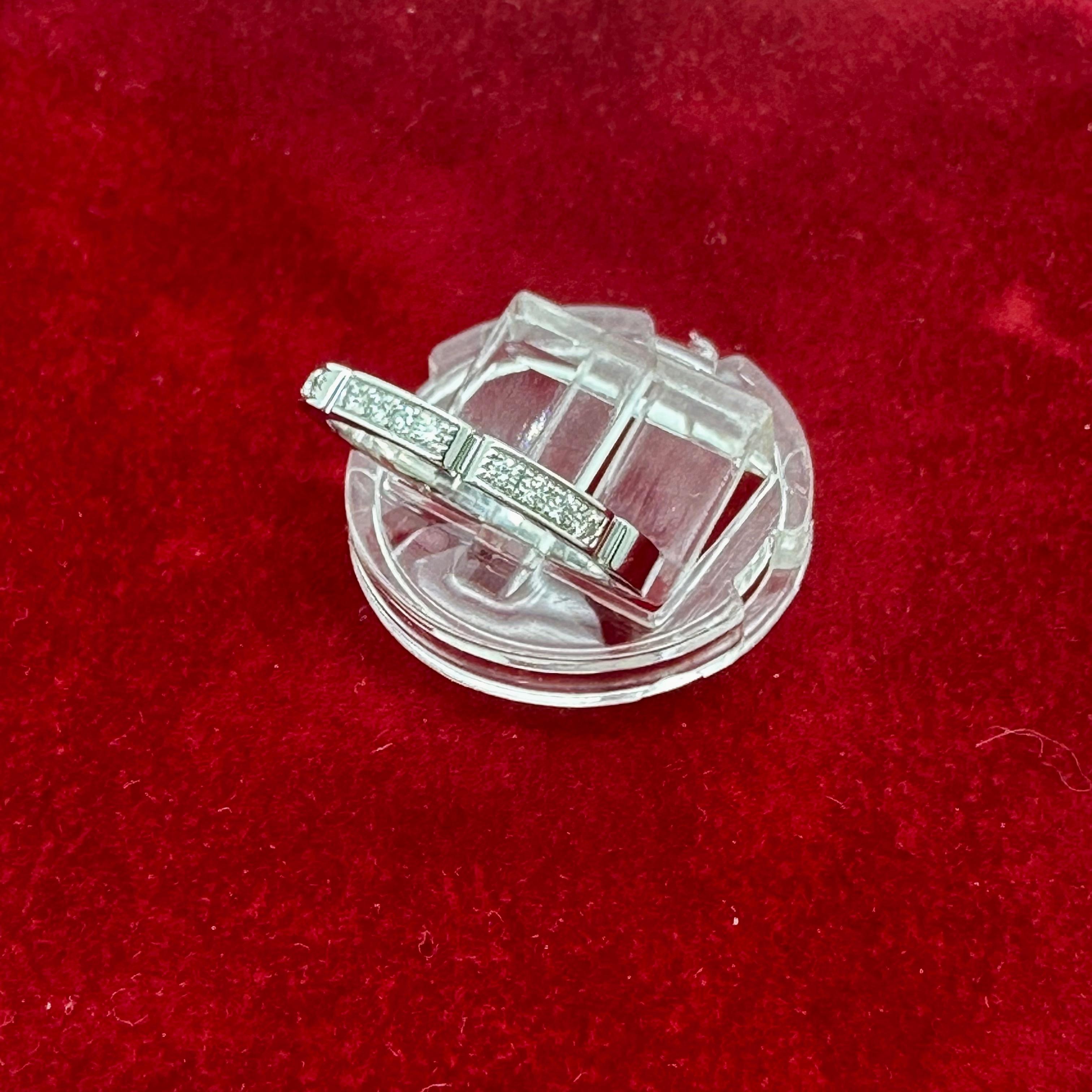 Cartier Maillon Panthere Diamond Wedding Band Ring In Good Condition For Sale In San Diego, CA