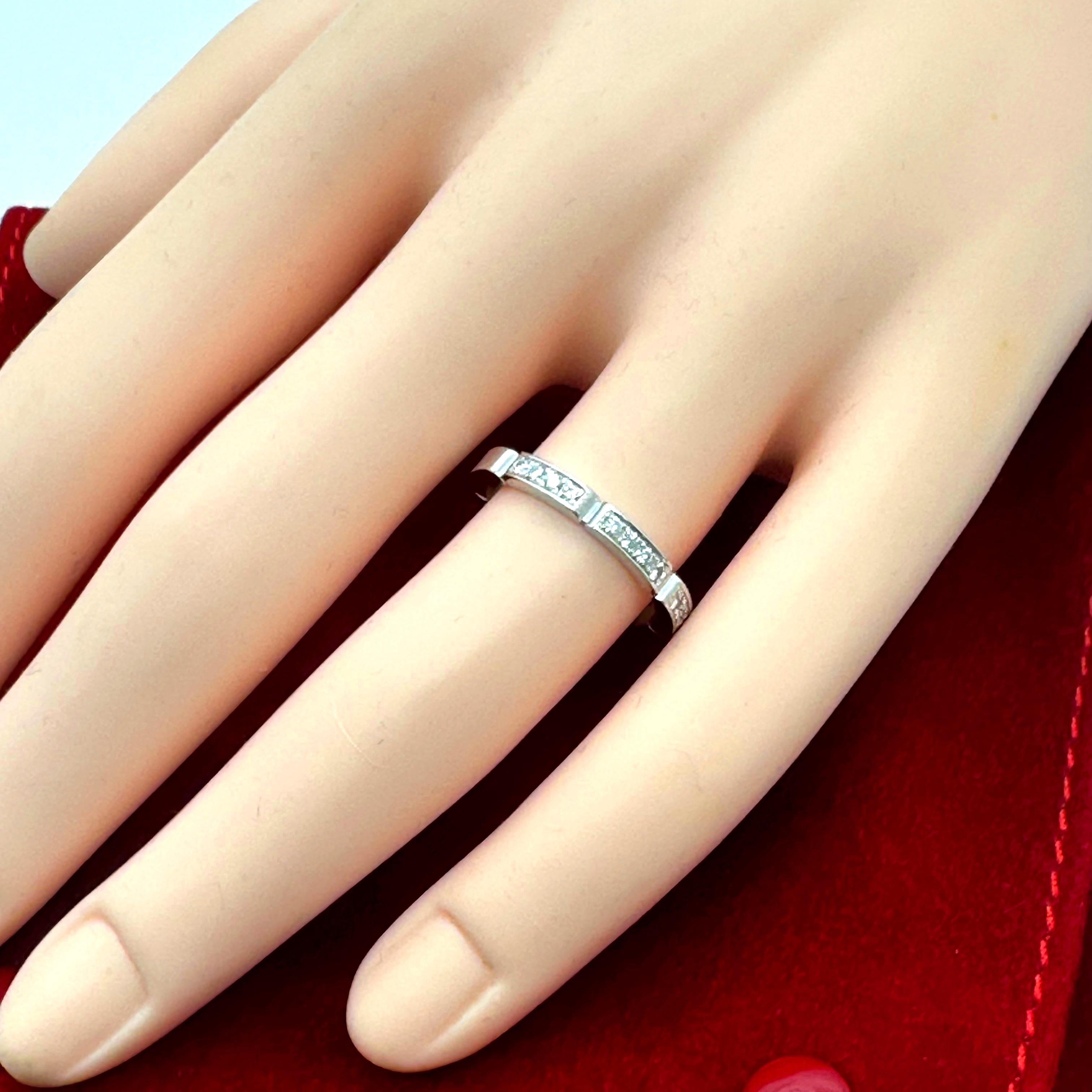 Women's or Men's Cartier Maillon Panthere Diamond Wedding Band Ring For Sale