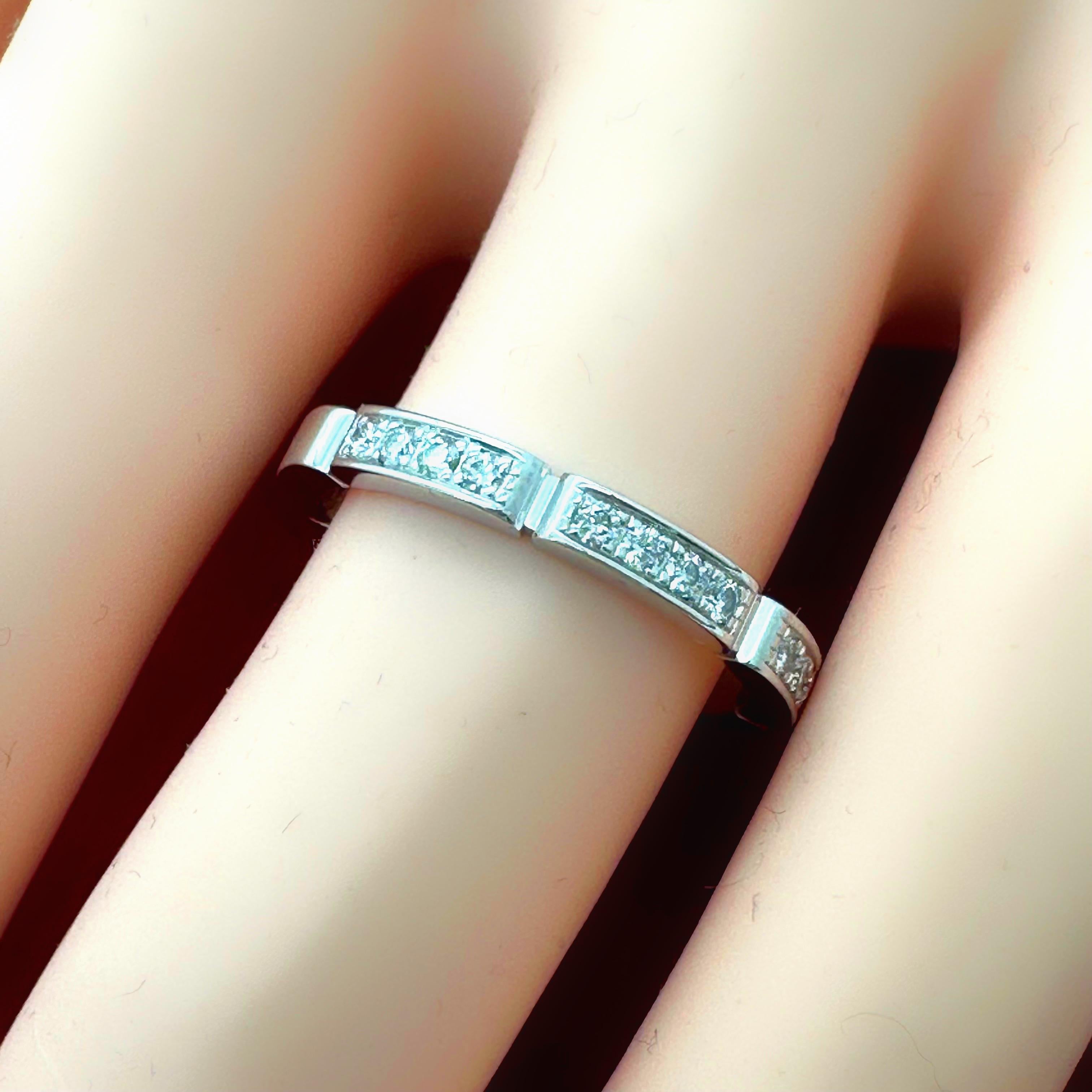 Cartier Maillon Panthere Diamond Wedding Band Ring For Sale 1