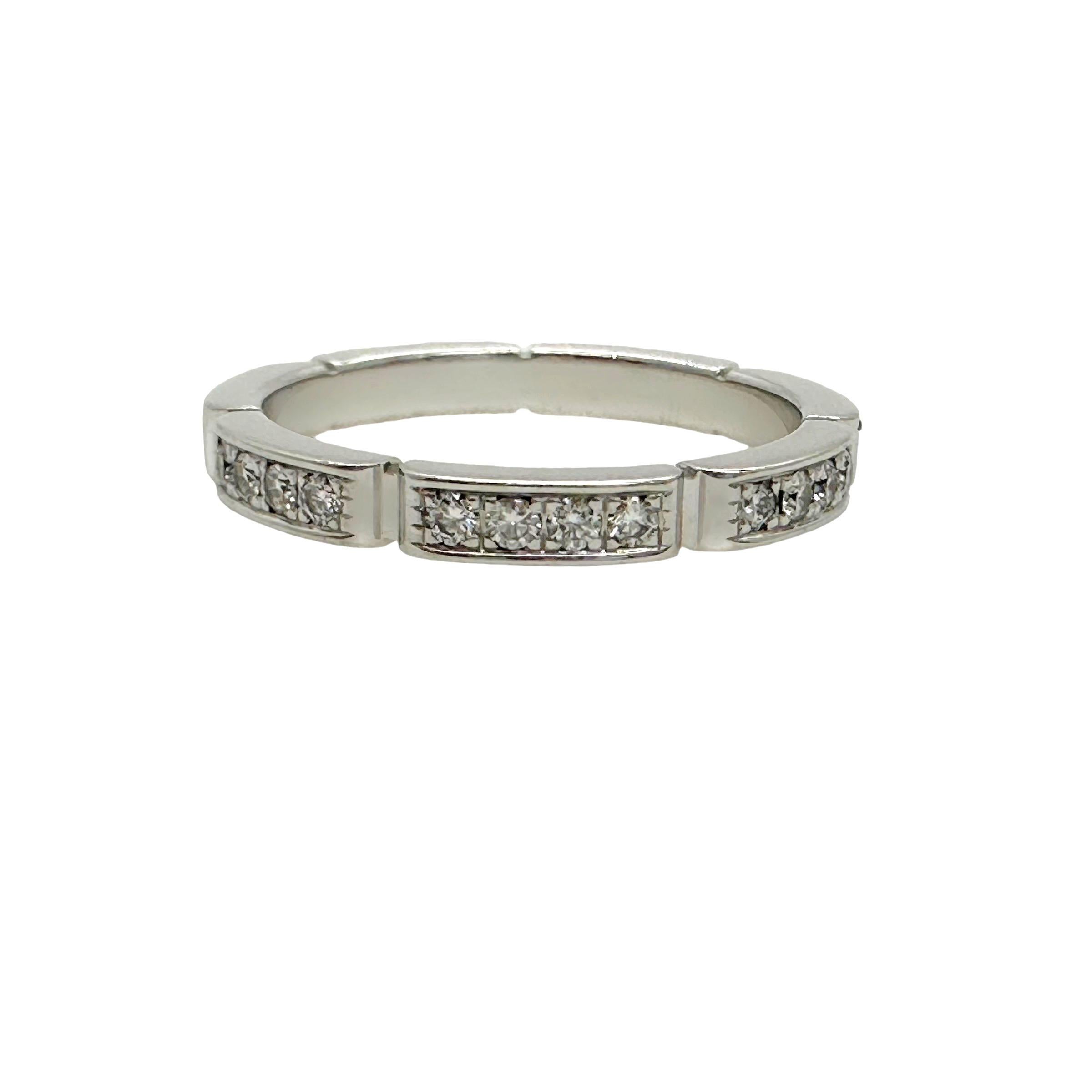 Cartier Maillon Panthere Diamond Wedding Band Ring For Sale 3
