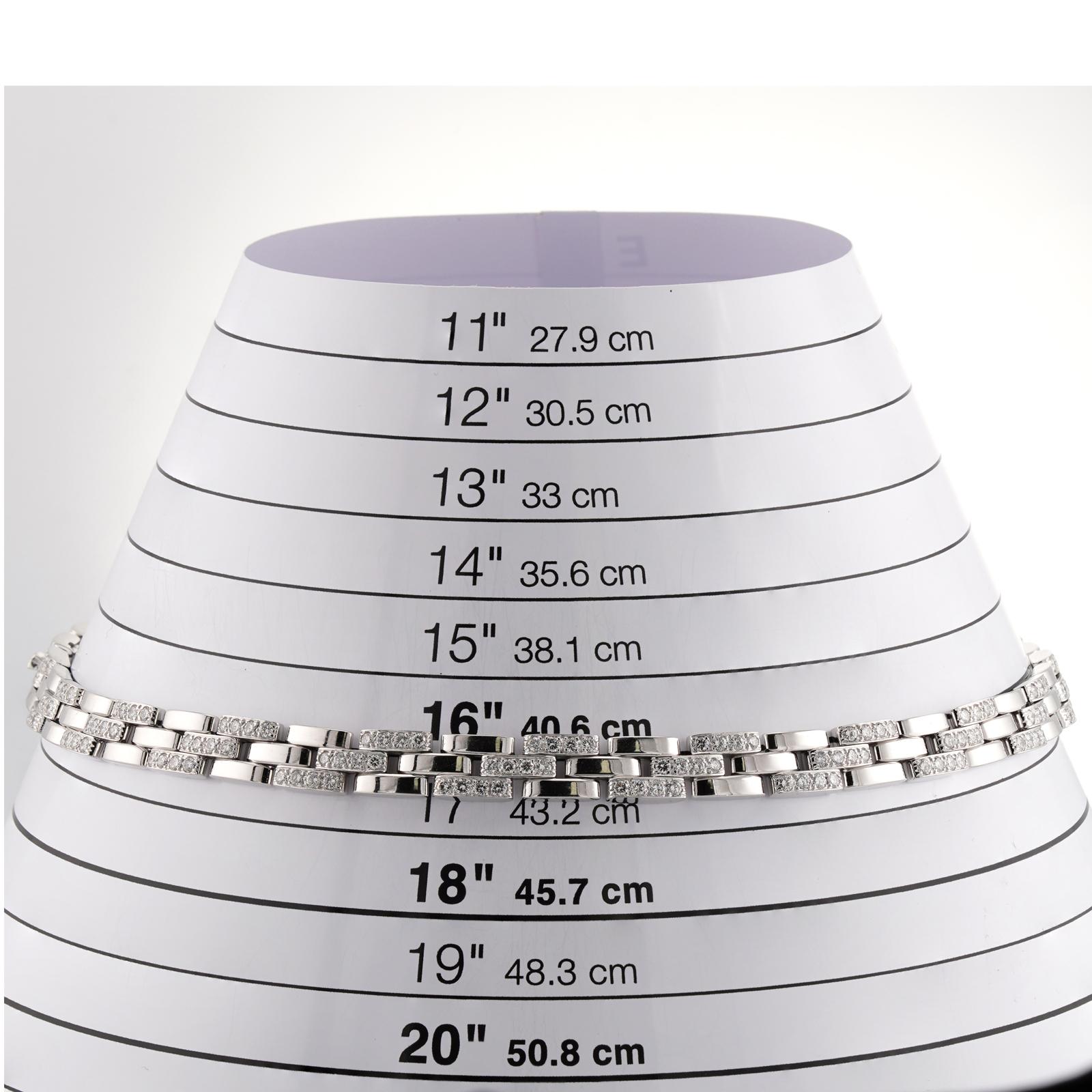 CARTIER Maillon Panthere Collana a 3 file di diamanti in oro bianco in vendita 3
