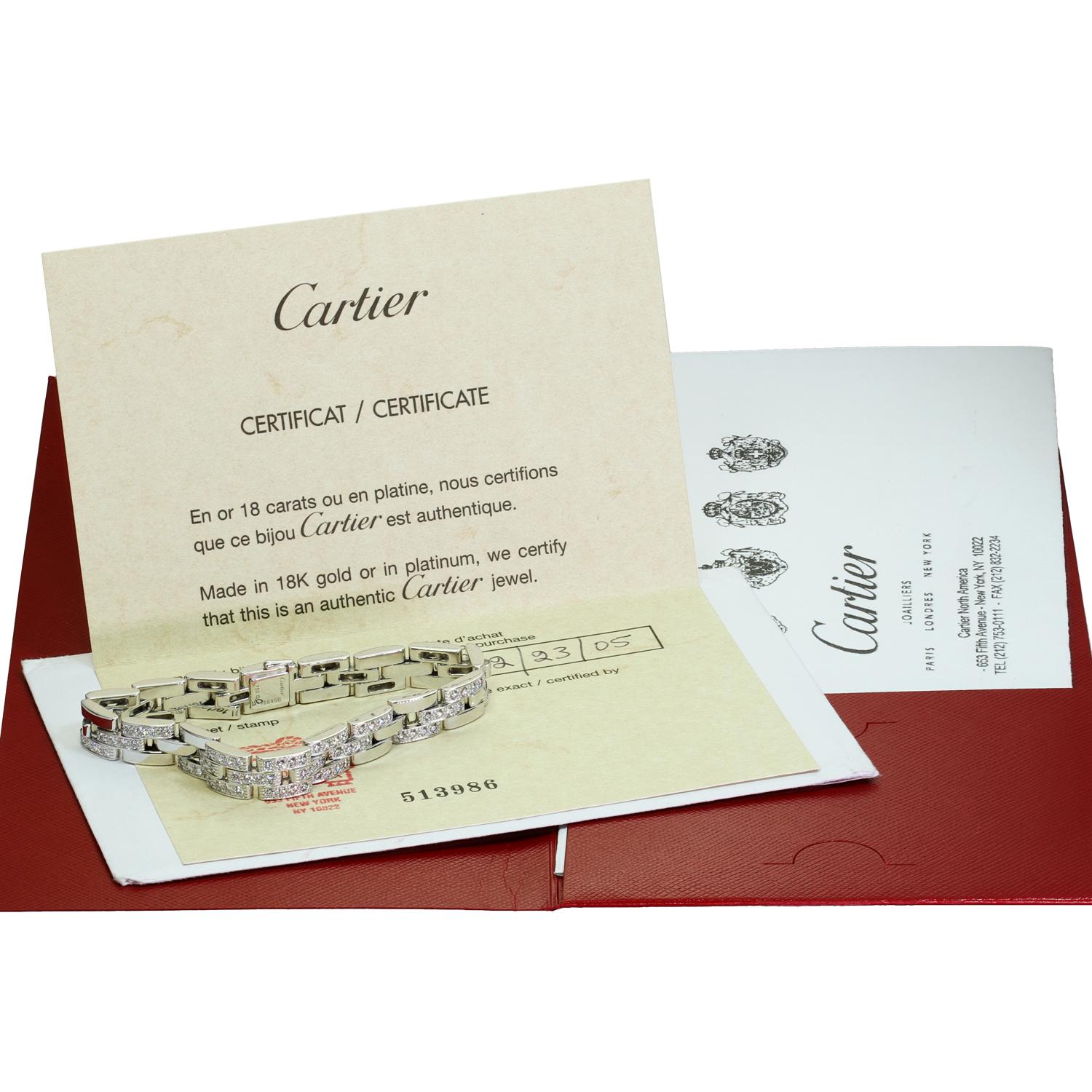 CARTIER Maillon Panthere Diamant-Armband aus Weißgold im Zustand „Hervorragend“ im Angebot in New York, NY