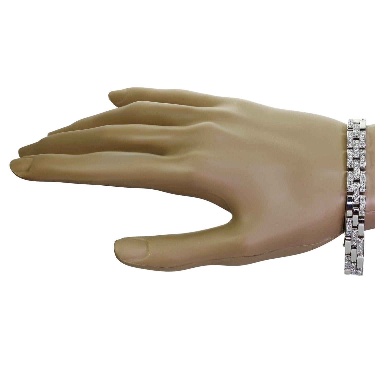 CARTIER Maillon Panthere Diamant-Armband aus Weißgold Damen im Angebot