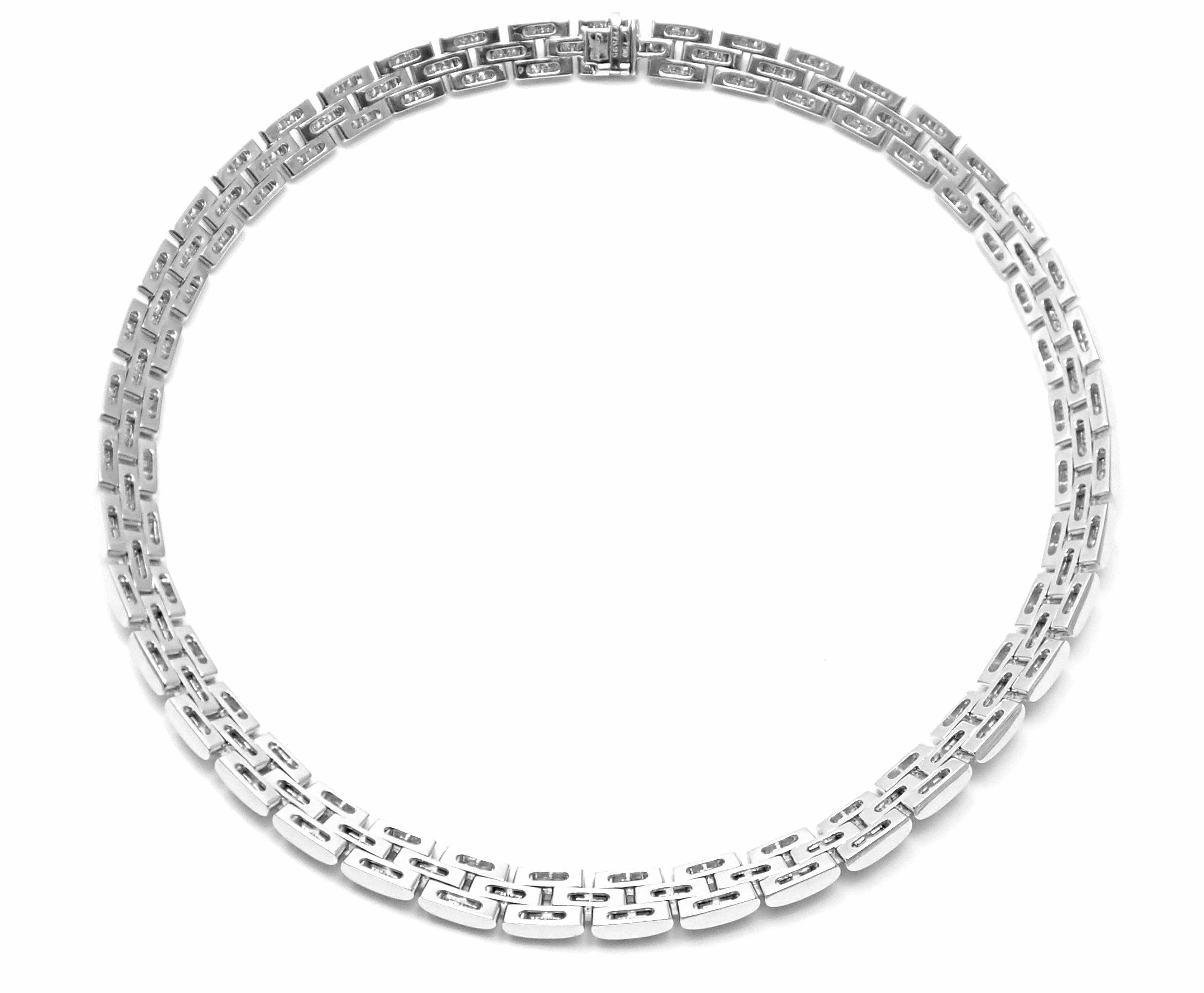 Cartier Maillon Panthere Diamond White Gold Necklace 2