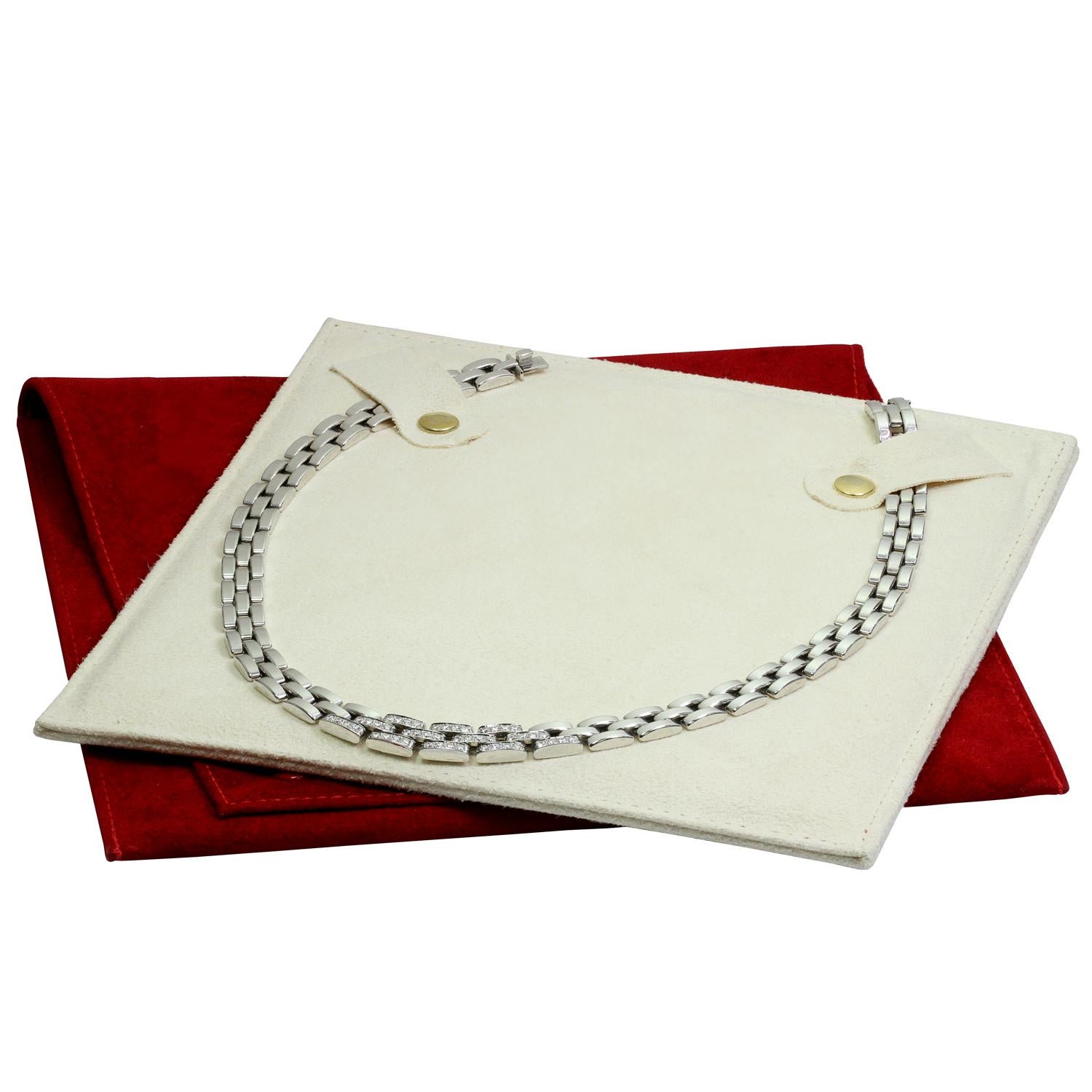 cartier panthere necklace white gold